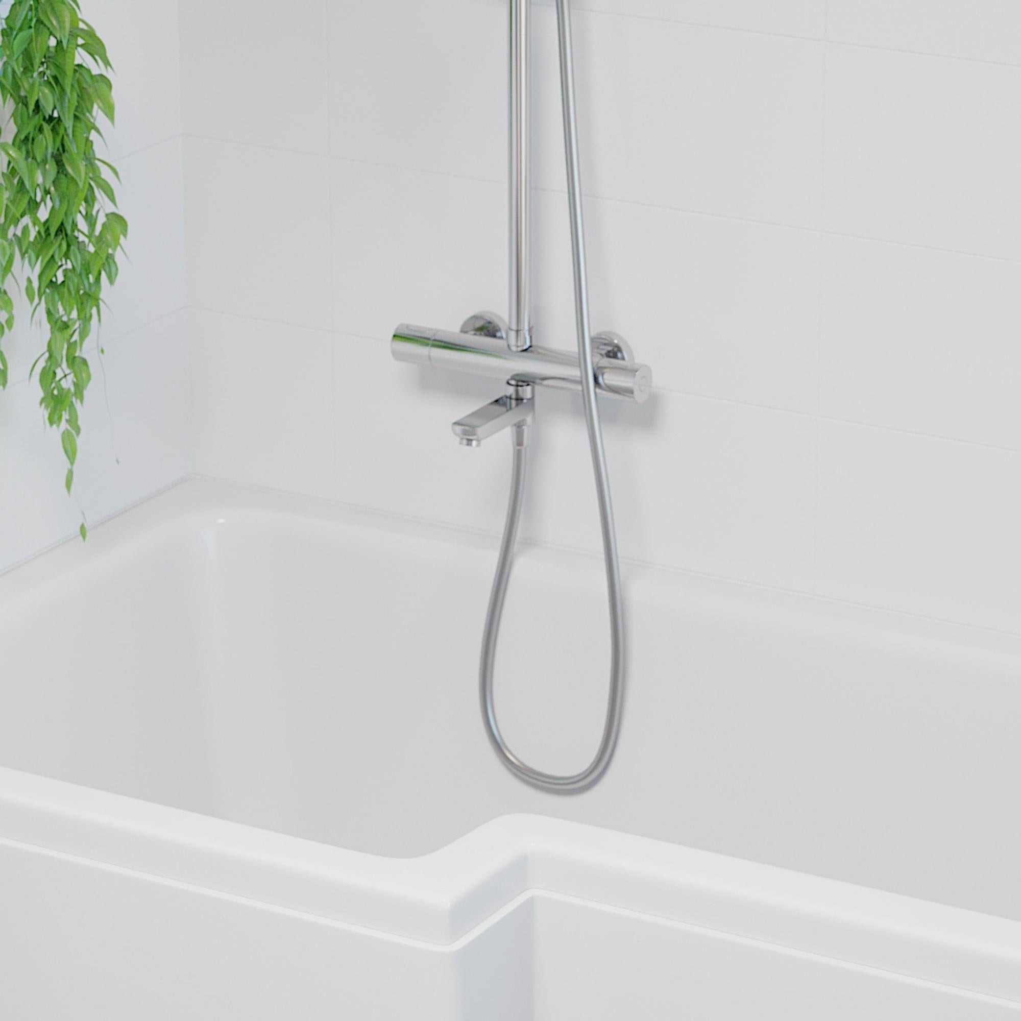 Dragør, Shower Tube Set, Chrome - 16 cm - MASTERSTORE - 8595677101638 - Shower Tube Set - 31 - 160 - 11 - 60 - 00 - 8595677101638