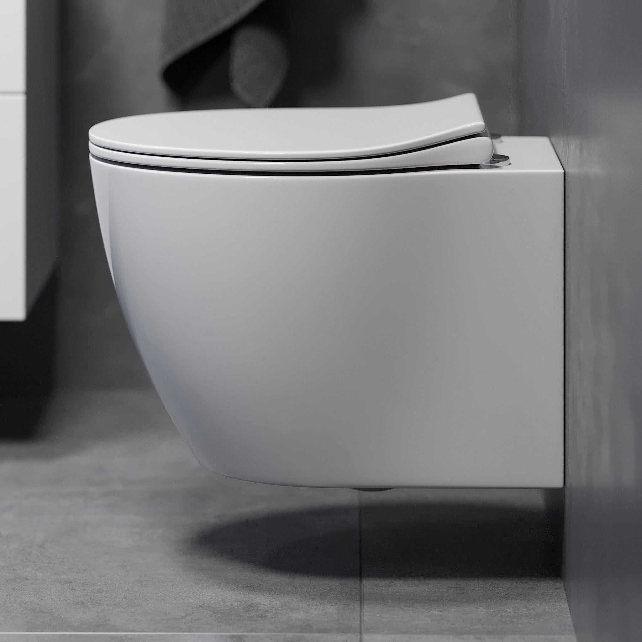 Ikornnes, Toilet Wallhung, White Glossy - 36 cm - MASTERSTORE - 8595677101980 - Toilet Wallhung - 23 - 036 - 01 - 11 - 00 - 8595677101980