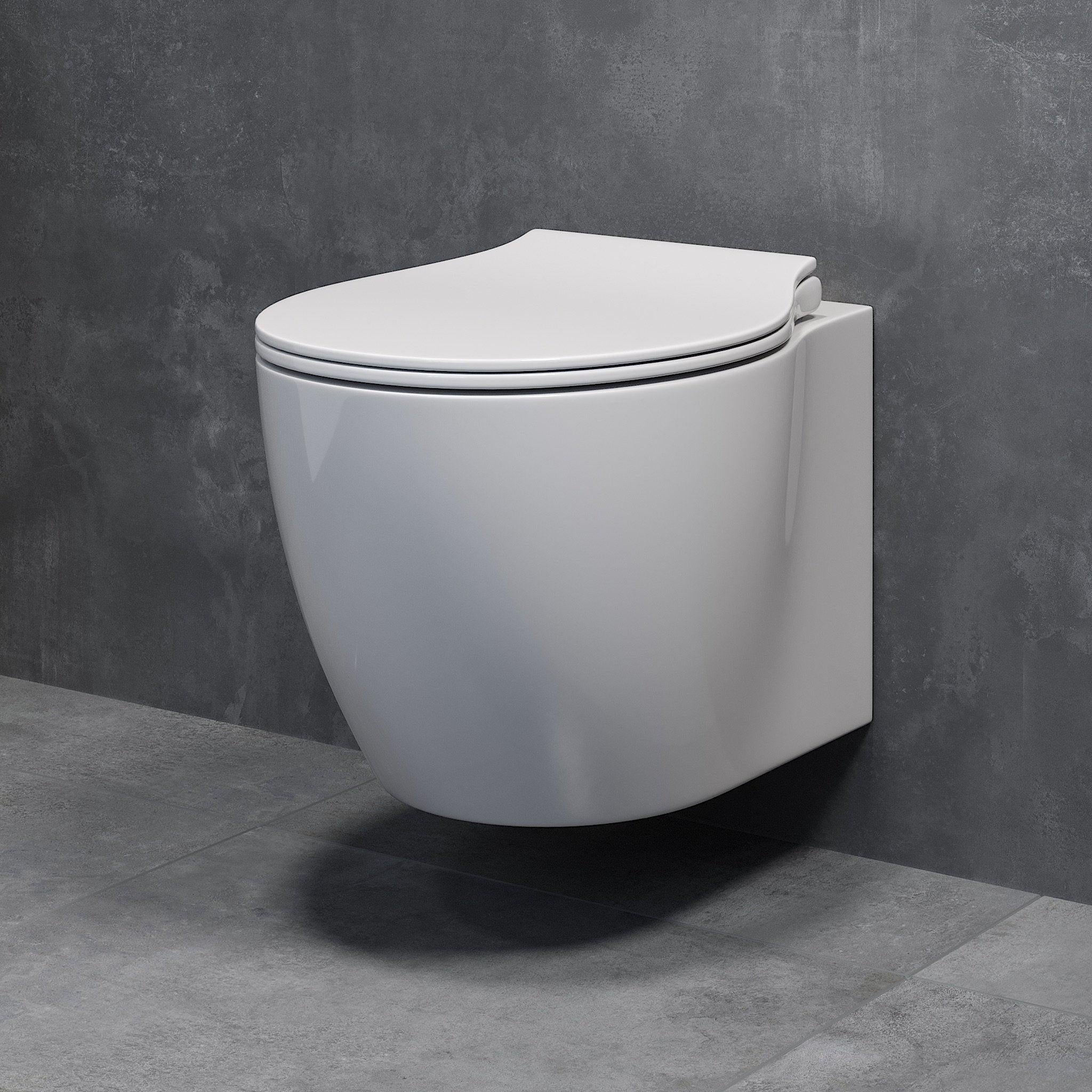 Ikornnes, Toilet Wallhung, White Glossy - 36 cm - MASTERSTORE - 8595677101980 - Toilet Wallhung - 23 - 036 - 01 - 11 - 00 - 8595677101980