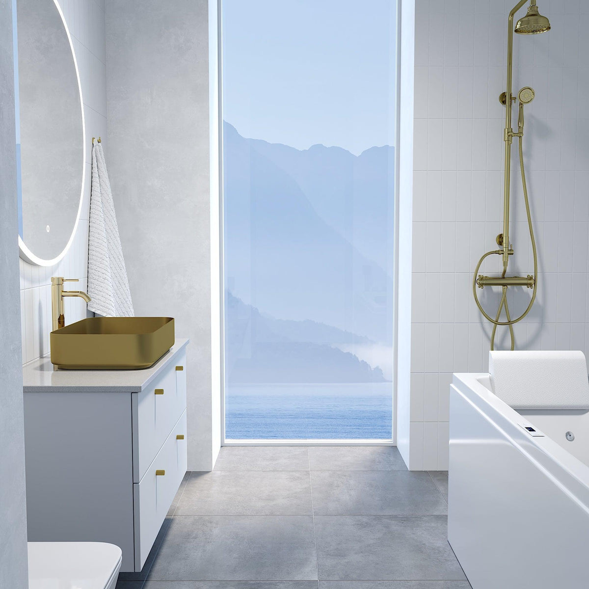 Ærøskøbing, Shower Tube Set, Brass - 15 cm - MASTERSTORE - 8595677102444 - Shower Tube Set - 31 - 120 - 04 - 64 - 00 - 8595677102444