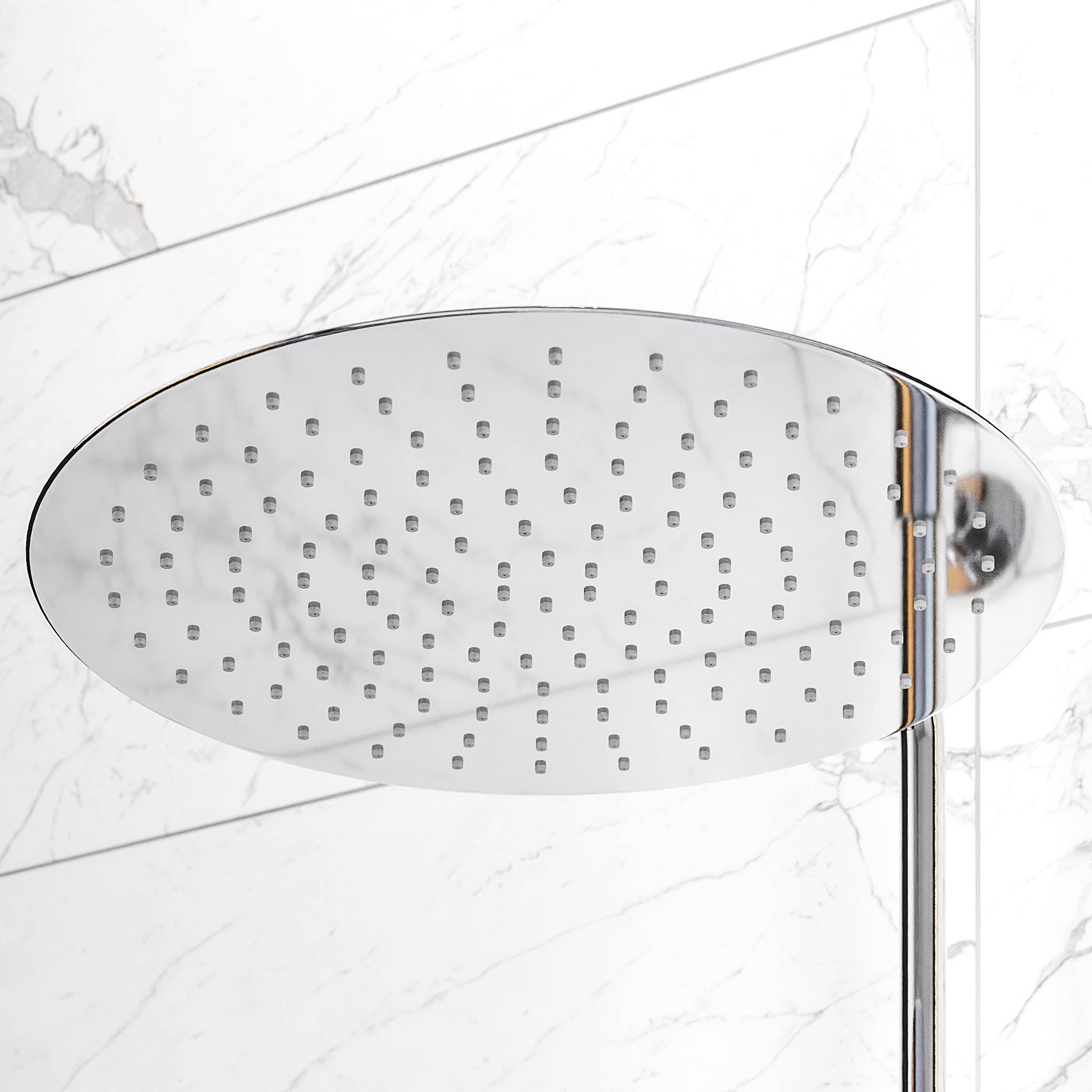 Shower system with thermostatic mixer 150mm C/C - Ø400 mm overhead shower, hand shower - chrome - Dragør - MASTERSTORE - 8595677102956 - Showersystem - 31-120-13-60-00 - 8595677102956