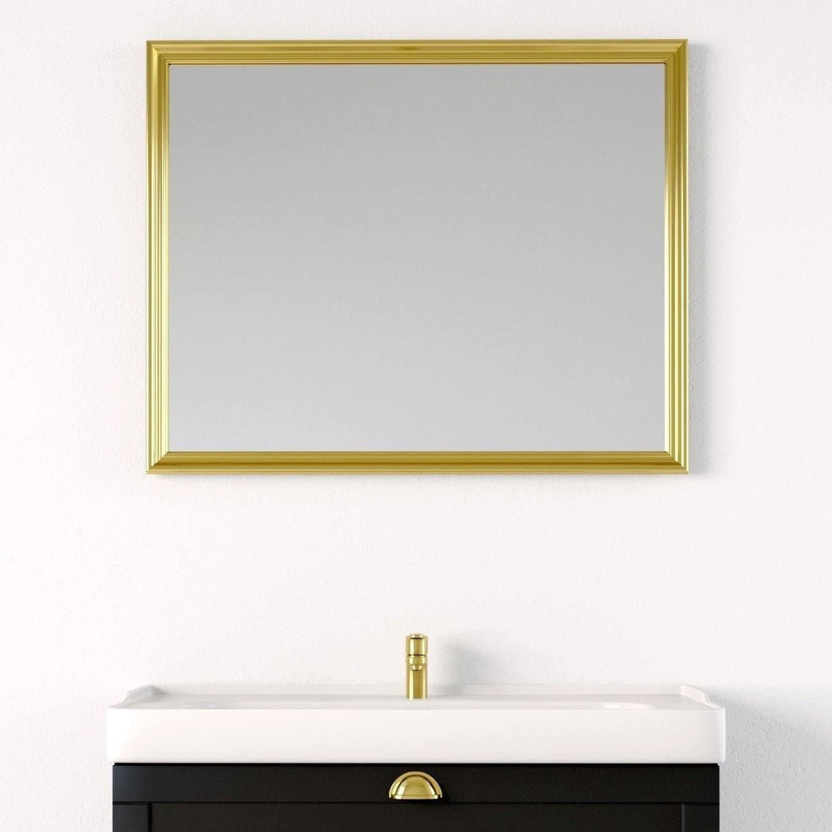Square Mirror - 80x80 cm with gold frame and wall bracket - Gedser - MASTERSTORE - 8595677103229 - Mirrors - 01-080-06-64-00 - 8595677103229