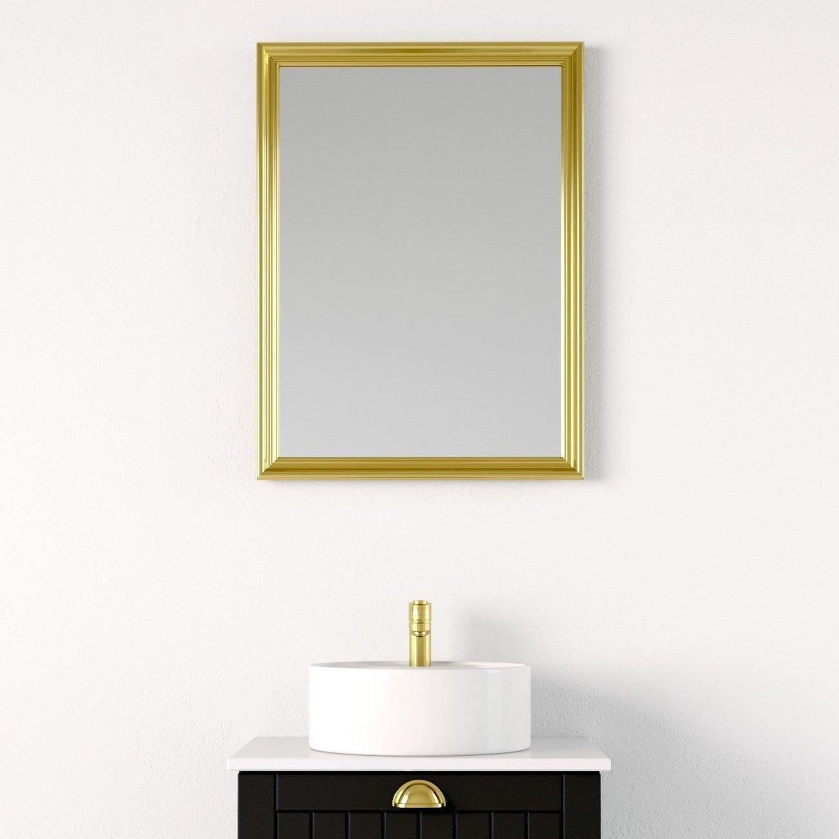 Rectangular Mirror - 90x80 cm with gold frame and wall bracket - Gedser - MASTERSTORE - 8595677103236 - Mirrors - 01-090-06-64-00 - 8595677103236