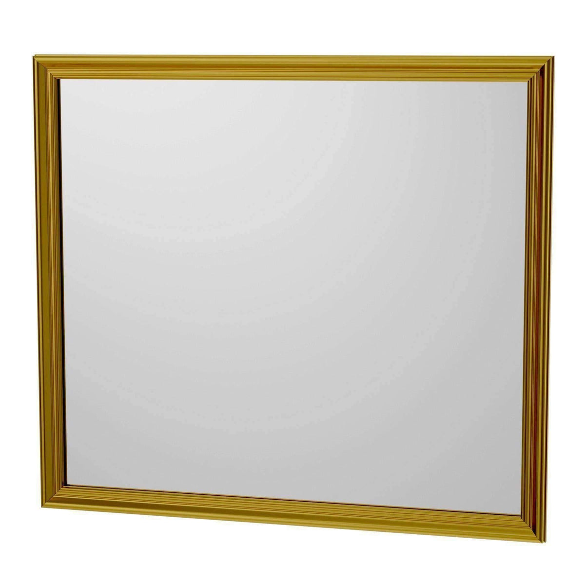 Rektangulär spegel – 90x80 cm med guldram och väggfäste – Gedser