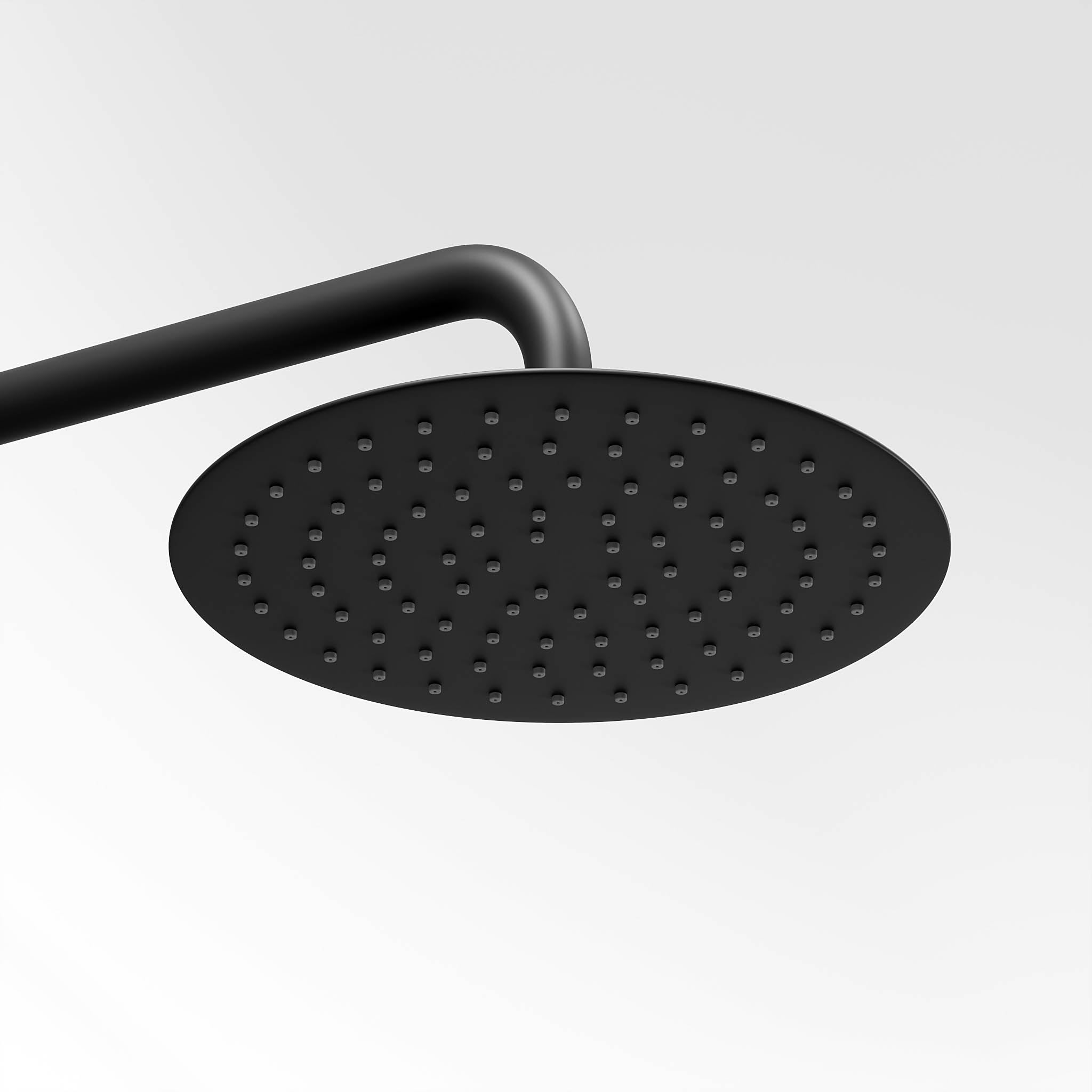 Shower system with thermostatic mixer 150mm C/C - Ø250 mm overhead shower, hand shower - matt black - Dragør - MASTERSTORE - 8595677103816 - Showersystem - 31-120-05-02-00 - 8595677103816