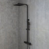 Shower system with thermostatic mixer 150mm C/C - 250 mm overhead shower, hand shower - matt black - Næsby - MASTERSTORE - 8595677103823 - Showersystem - 31-120-06-02-00 - 8595677103823