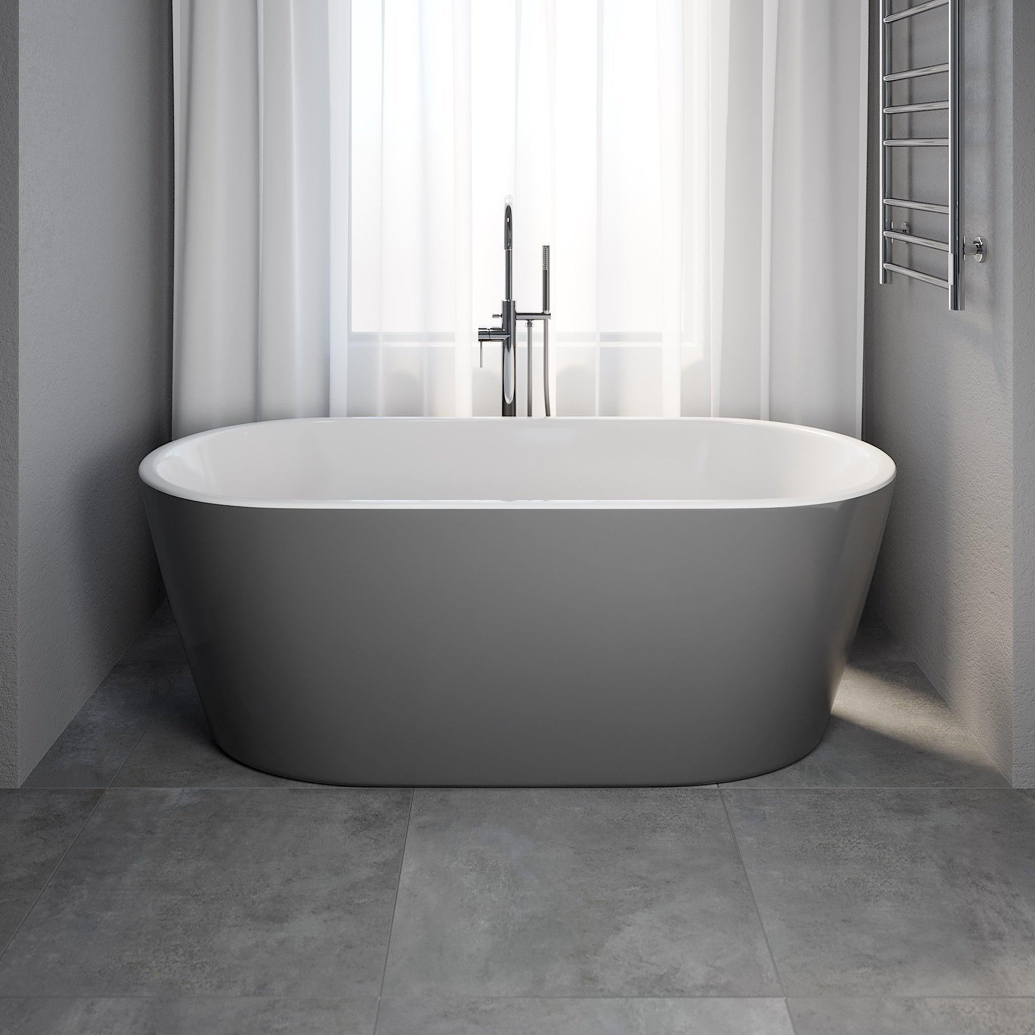 Vedbæk, Bathtub, Grey Mat - 160 cm - MASTERSTORE - 8595677116557 - Bathtub - 11 - 160 - 62 - 03 - 00 - 8595677116557