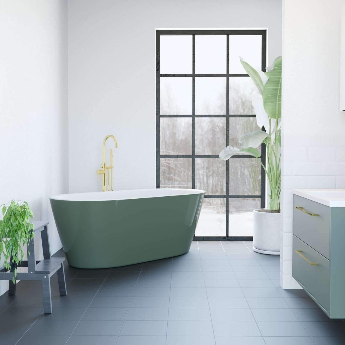 Vedbæk, Bathtub, Grey Mat - 160 cm - MASTERSTORE - 8595677116557 - Bathtub - 11 - 160 - 62 - 03 - 00 - 8595677116557