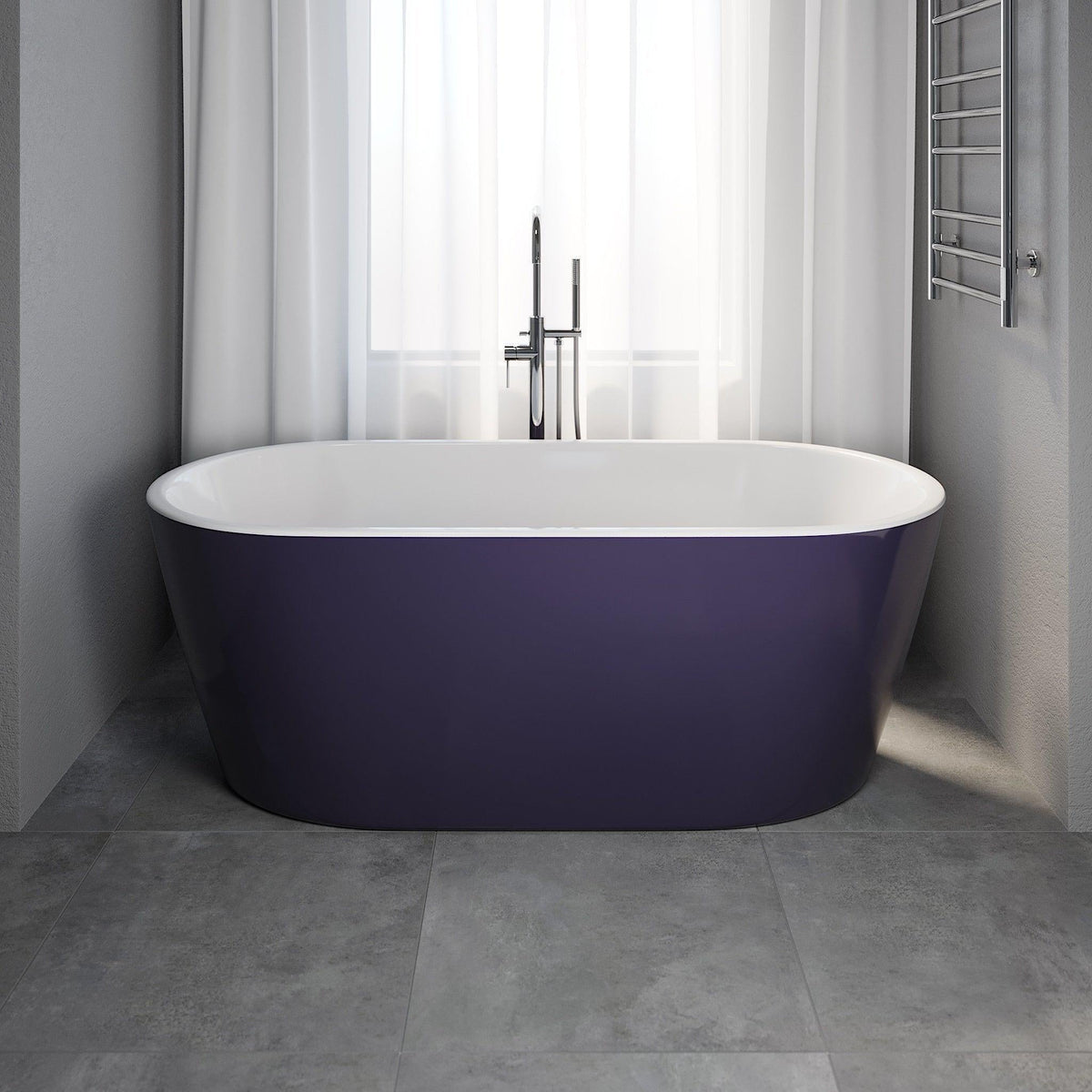 Vedbæk, Bathtub, Grey Mat - 160 cm - MASTERSTORE - 8595677116557 - Bathtub - 11 - 160 - 62 - 03 - 00 - 8595677116557