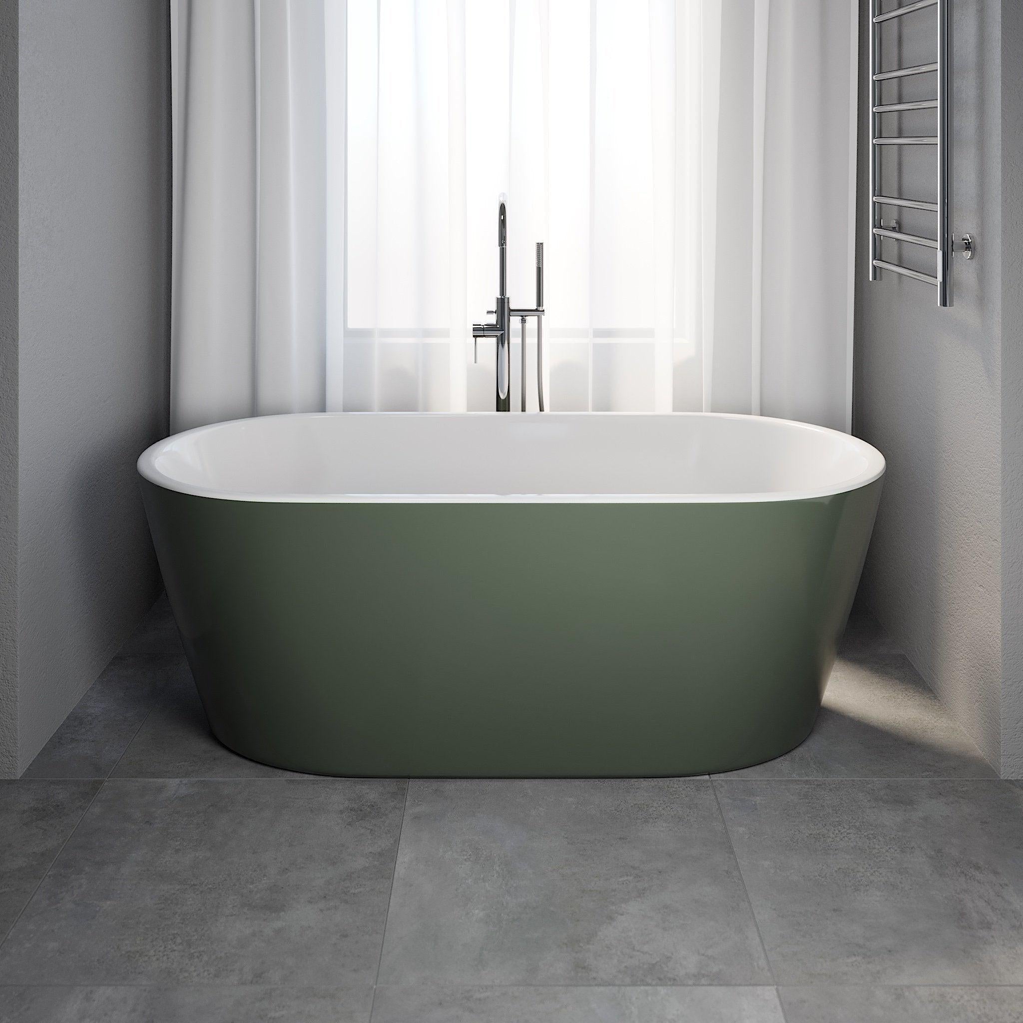 Vedbæk, Bathtub, Green Mat - 160 cm - MASTERSTORE - 8595677116571 - Bathtub - 11 - 160 - 62 - 05 - 00 - 8595677116571