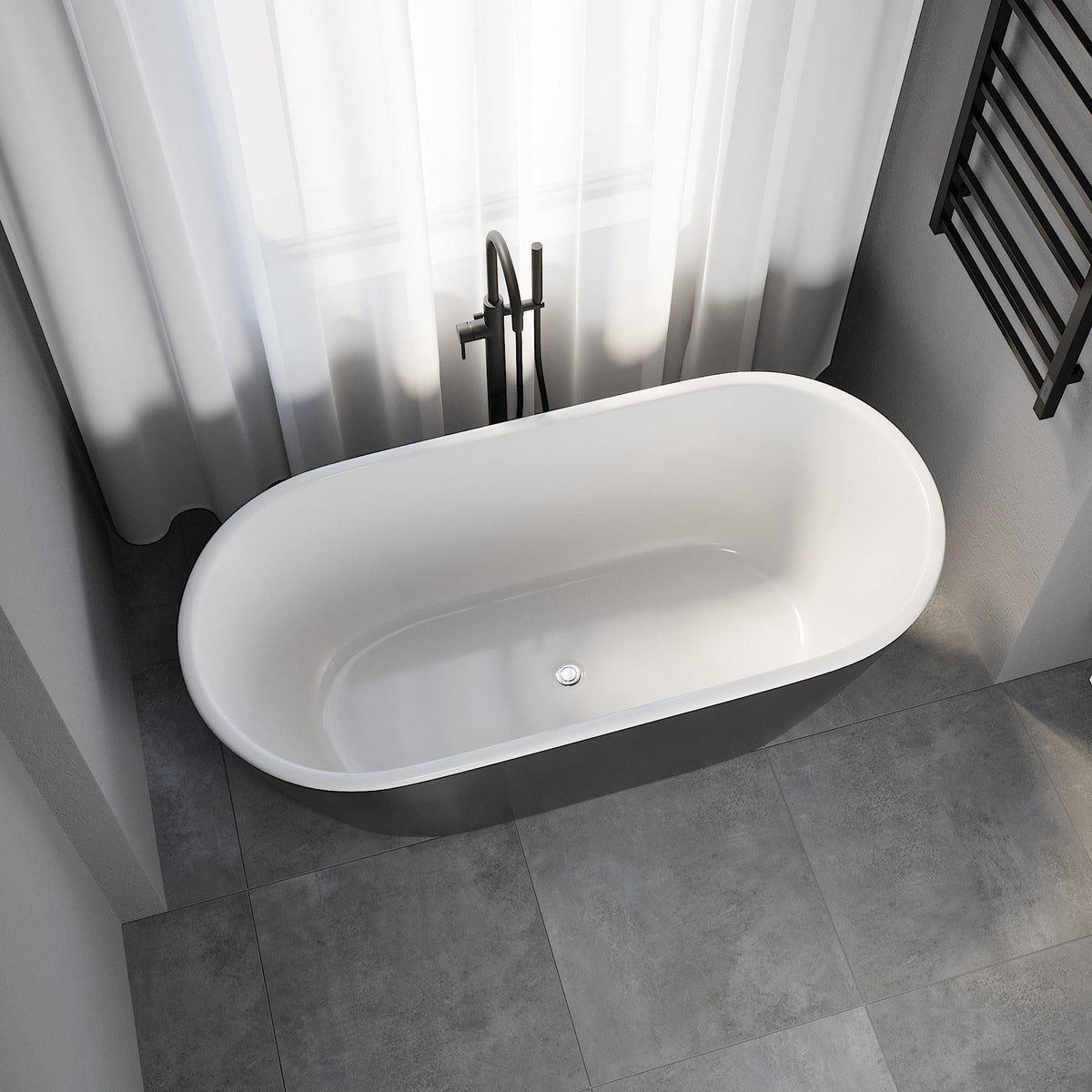 Vedbæk, Bathtub, Green Mat - 160 cm - MASTERSTORE - 8595677116571 - Bathtub - 11 - 160 - 62 - 05 - 00 - 8595677116571