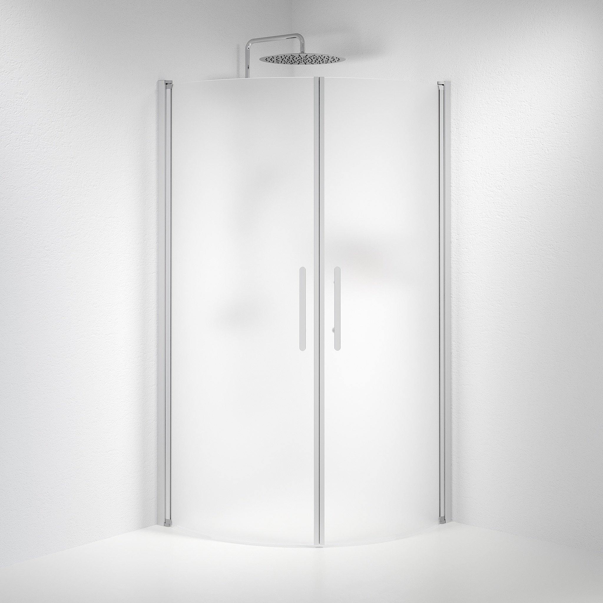 Round - Frosted, Shower Enclosure Set - Code, Matt/Satin - 70 cm - MASTERSTORE - 8595677119084 - Shower Enclosure Set - Code - 35 - 701 - 67 - 55 - 00 - 8595677119084