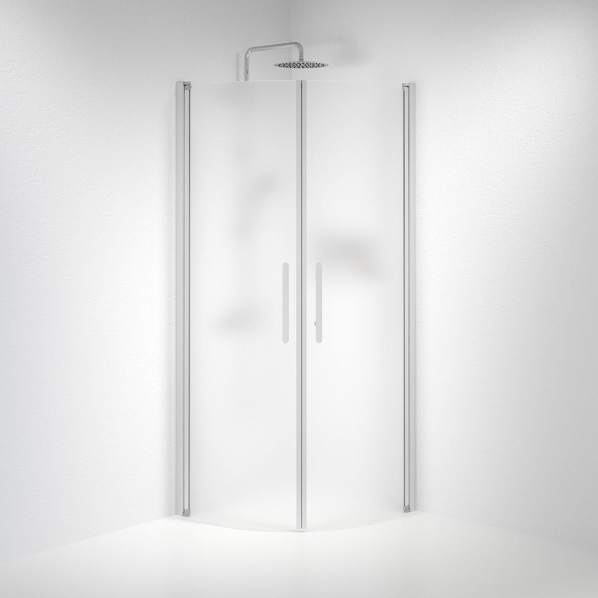 Round - Frosted, Shower Enclosure Set - Code, Matt/Satin - 80 cm - MASTERSTORE - 8595677119565 - Shower Enclosure Set - Code - 35 - 808 - 67 - 55 - 00 - 8595677119565