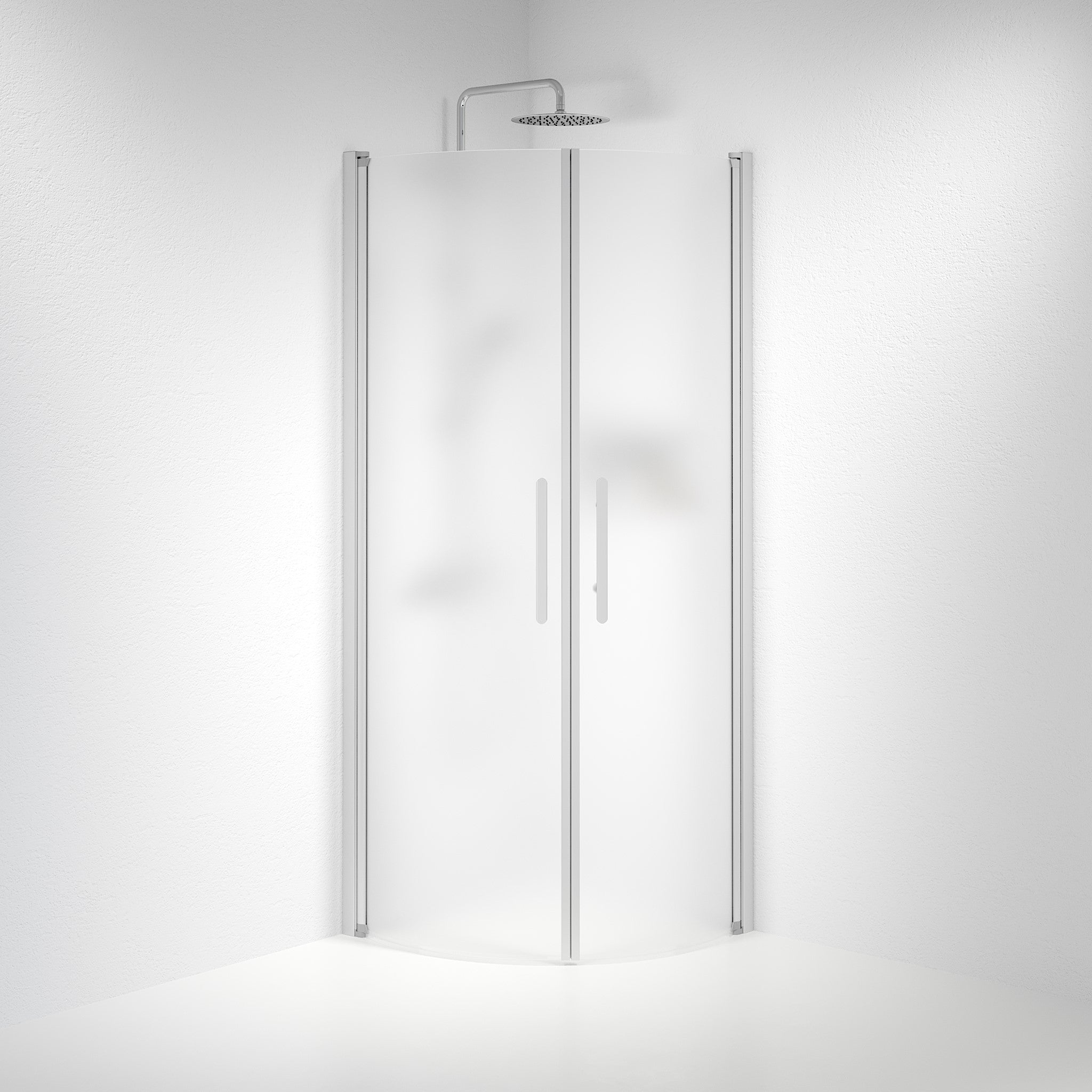 Round - Frosted, Shower Enclosure Set - Code, Matt/Satin - 80 cm - MASTERSTORE - 8595677119565 - Shower Enclosure Set - Code - 35 - 808 - 67 - 55 - 00 - 8595677119565