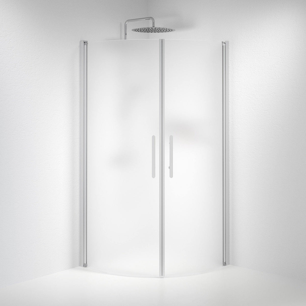 Round - Frosted, Shower Enclosure Set - Code, Matt/Satin - 100 cm - MASTERSTORE - 8595677120165 - Shower Enclosure Set - Code - 35 - 101 - 67 - 55 - 00 - 8595677120165