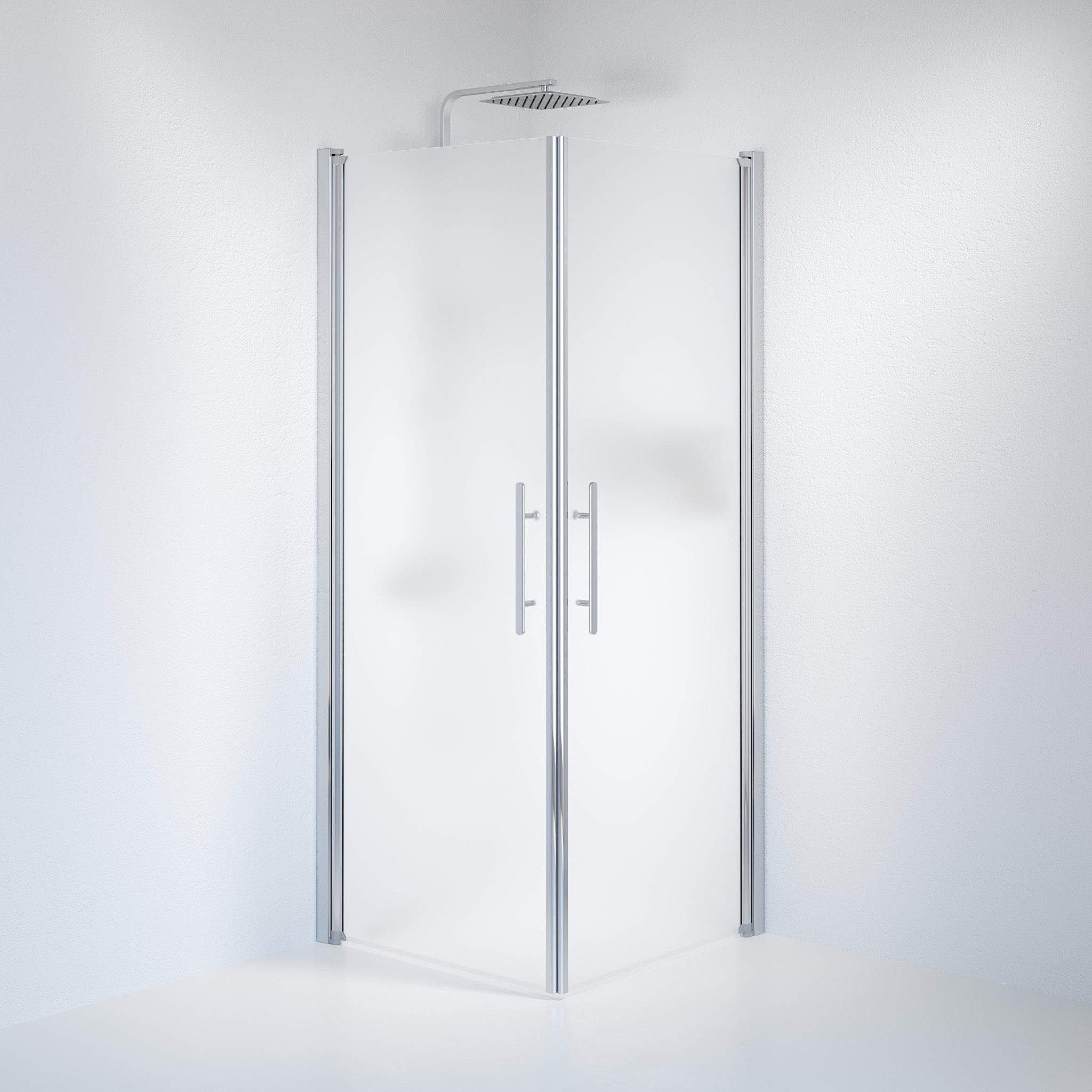 Square - Frosted, Shower Enclosure Set - Code, Matt/Chrome - 70 cm - MASTERSTORE - 8595677120257 - Shower Enclosure Set - Code - 36 - 701 - 60 - 55 - 00 - 8595677120257