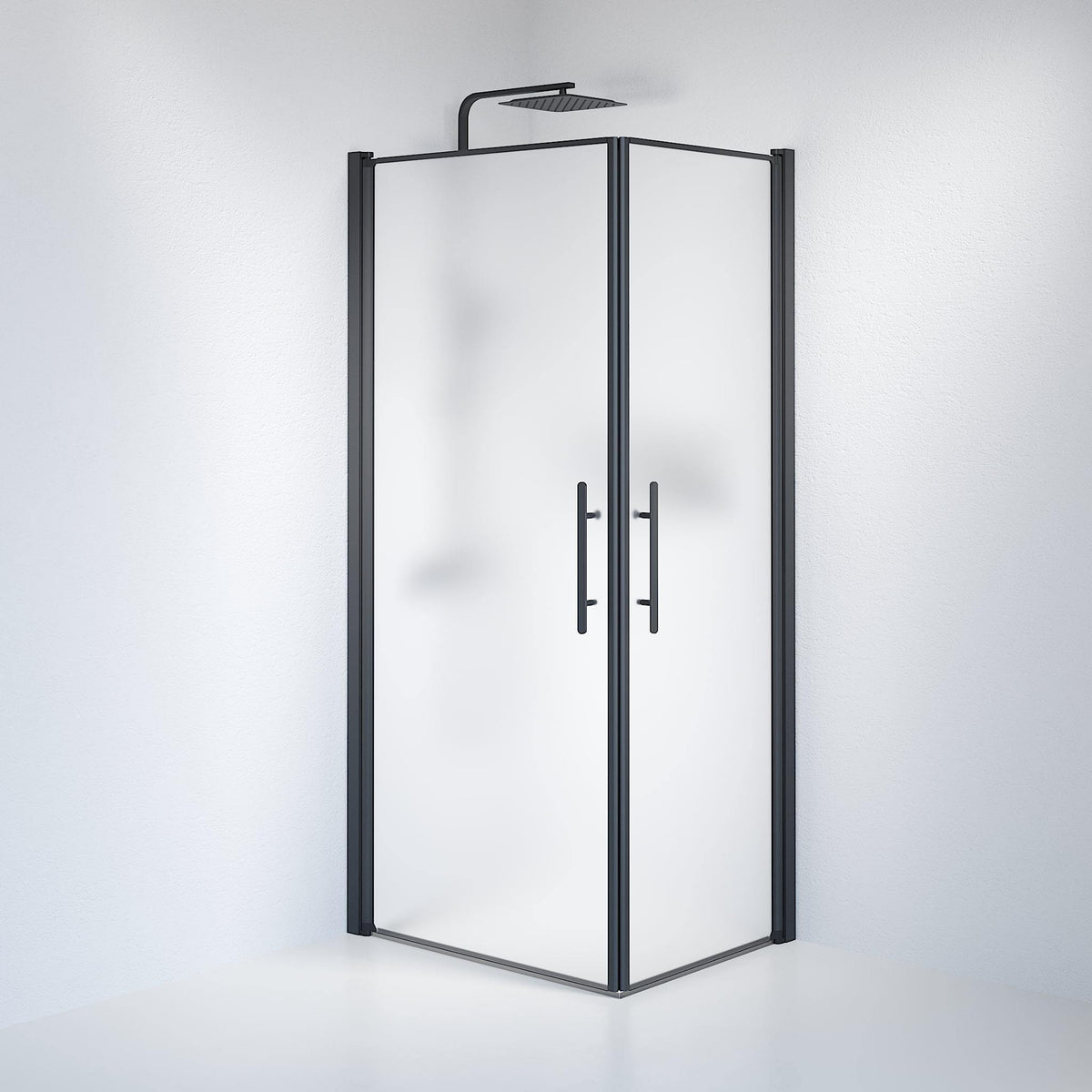 Square - Frosted, Shower Enclosure Set - Code, Matt/Black - 70 cm - MASTERSTORE - 8595677120332 - Shower Enclosure Set - Code - 36 - 708 - 02 - 55 - 00 - 8595677120332