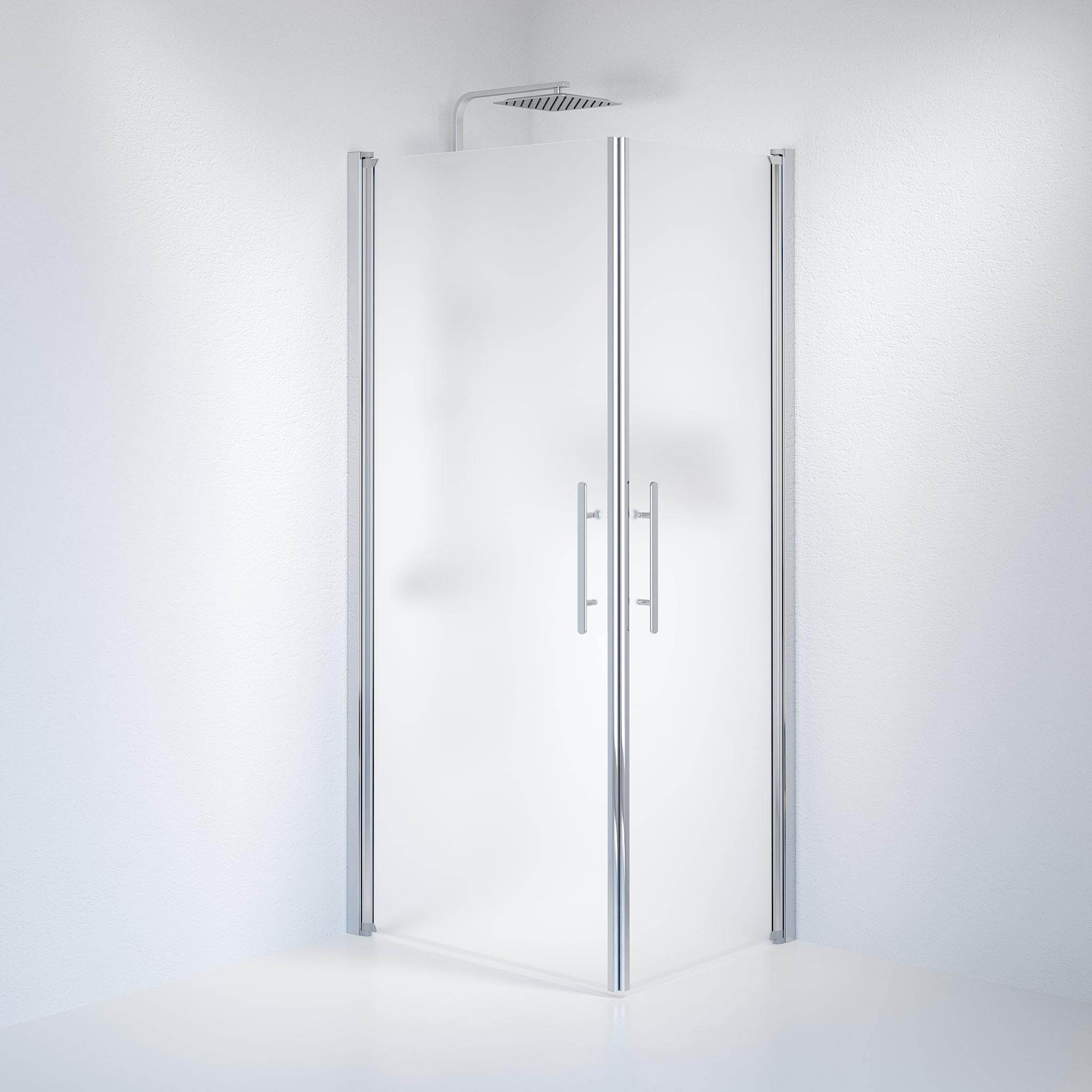 Square - Frosted, Shower Enclosure Set - Code, Matt/Chrome - 70 cm - MASTERSTORE - 8595677120387 - Shower Enclosure Set - Code - 36 - 708 - 60 - 55 - 00 - 8595677120387