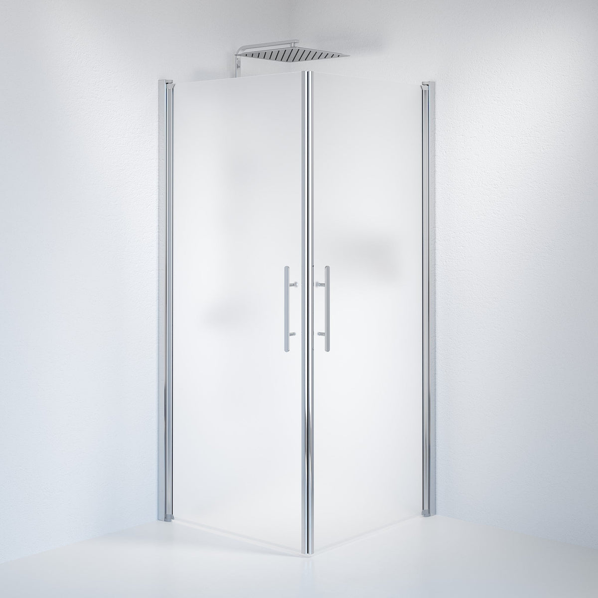 Square - Frosted, Shower Enclosure Set - Code, Matt/Chrome - 70 cm - MASTERSTORE - 8595677120387 - Shower Enclosure Set - Code - 36 - 708 - 60 - 55 - 00 - 8595677120387