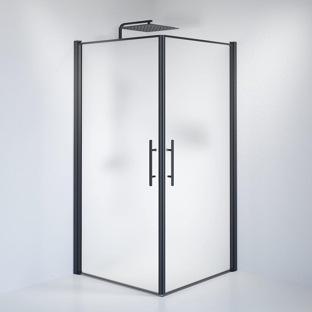 Square - Frosted, Shower Enclosure Set - Code, Matt/Black - 70 cm - MASTERSTORE - 8595677120462 - Shower Enclosure Set - Code - 36 - 709 - 02 - 55 - 00 - 8595677120462