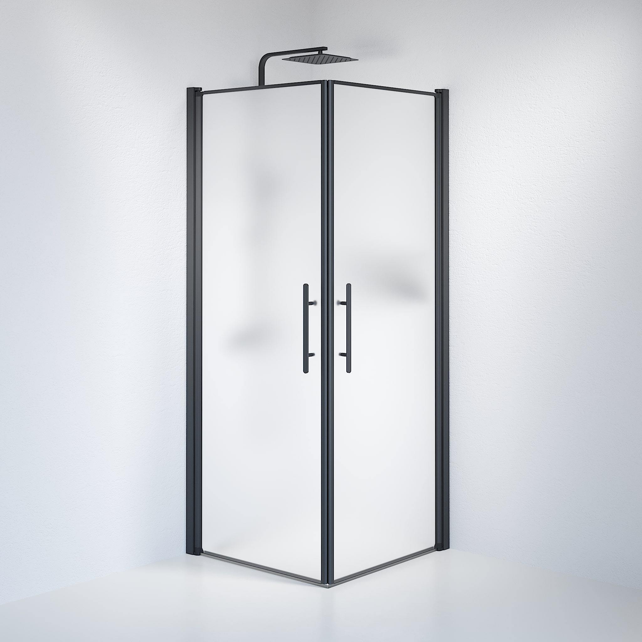 Square - Frosted, Shower Enclosure Set - Code, Matt/Black - 70 cm - MASTERSTORE - 8595677120462 - Shower Enclosure Set - Code - 36 - 709 - 02 - 55 - 00 - 8595677120462