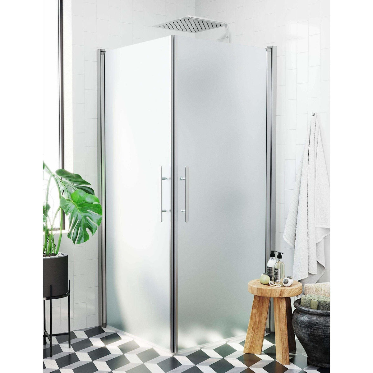 Square - Frosted, Shower Enclosure Set - Code, Matt/Satin - 70 cm - MASTERSTORE - 8595677120554 - Shower Enclosure Set - Code - 36 - 709 - 67 - 55 - 00 - 8595677120554
