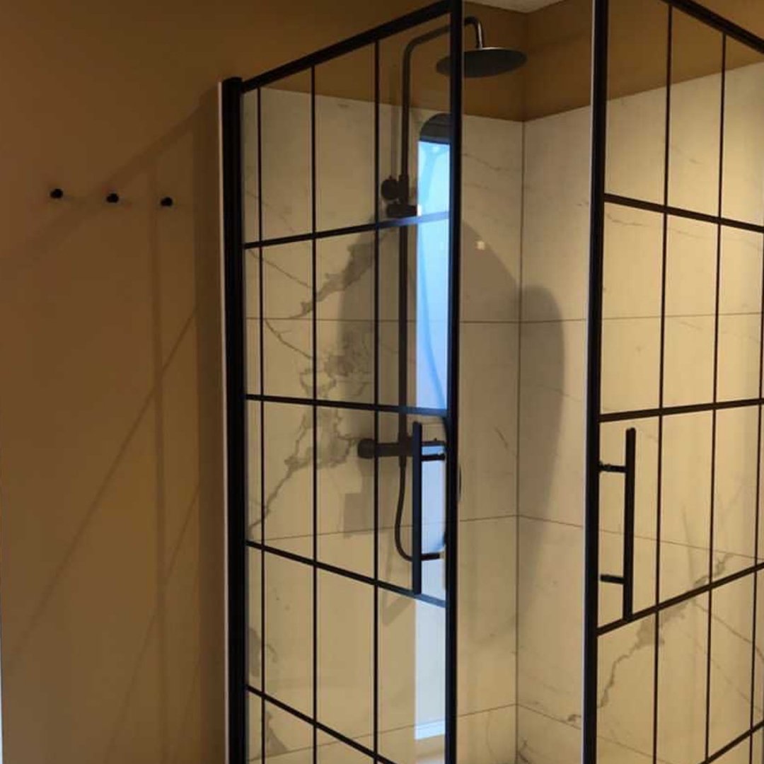 Square - Frames, Shower Enclosure Set - Code, Frame/Black - 80 cm - MASTERSTORE - 8595677120875 - Shower Enclosure Set - Code - 36 - 809 - 02 - 49 - 01 - 8595677120875