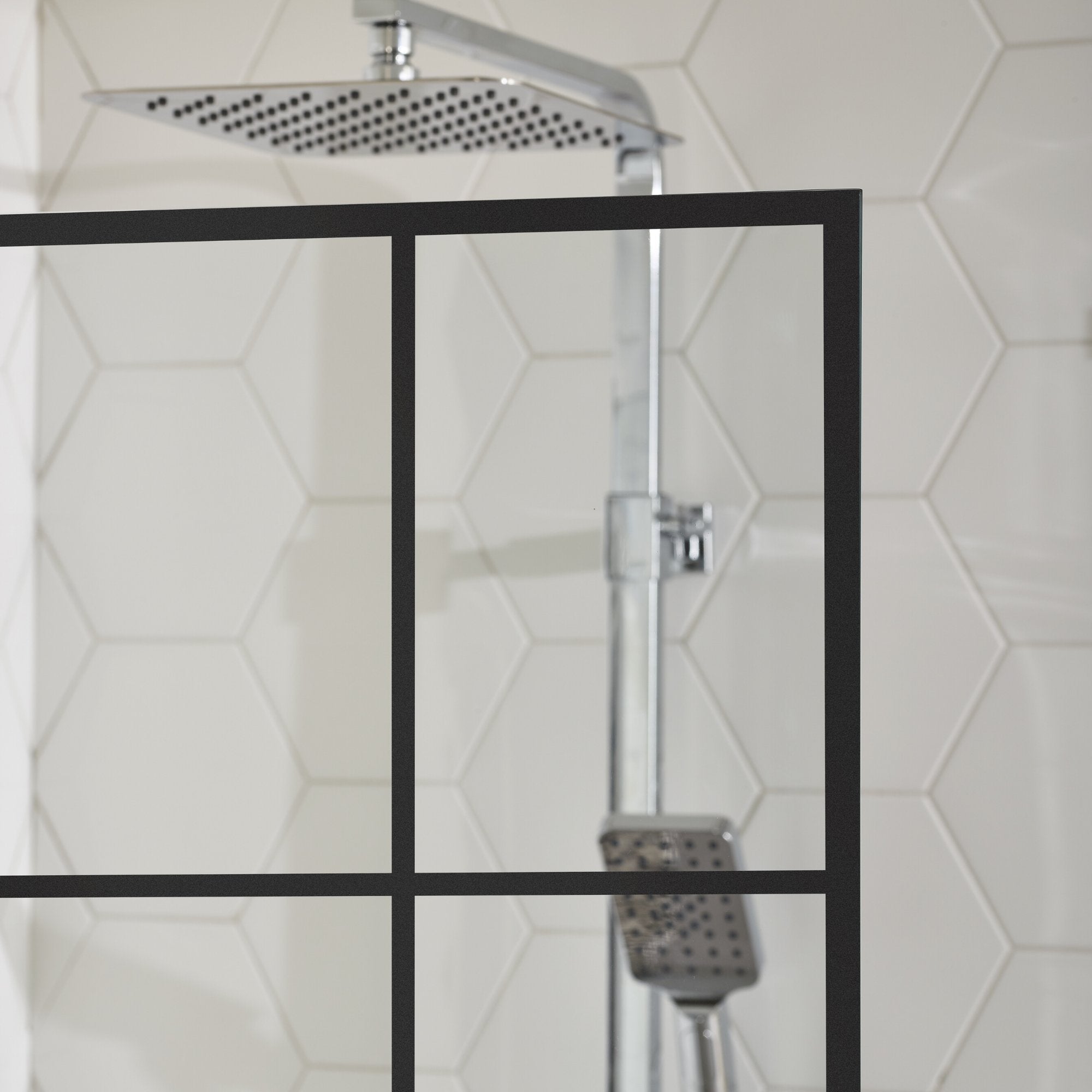 Square - Frames, Shower Enclosure Set - Code, Frame/Black - 80 cm - MASTERSTORE - 8595677120875 - Shower Enclosure Set - Code - 36 - 809 - 02 - 49 - 01 - 8595677120875