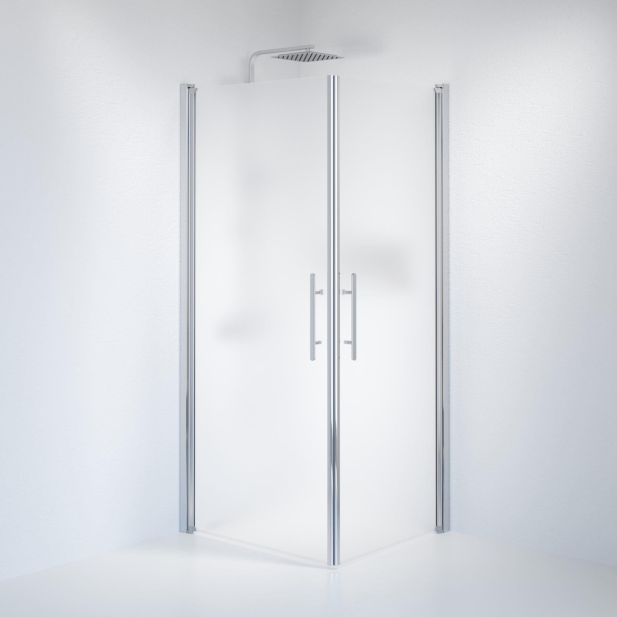 Square - Frosted, Shower Enclosure Set - Code, Matt/Chrome - 80 cm - MASTERSTORE - 8595677120905 - Shower Enclosure Set - Code - 36 - 809 - 60 - 55 - 00 - 8595677120905