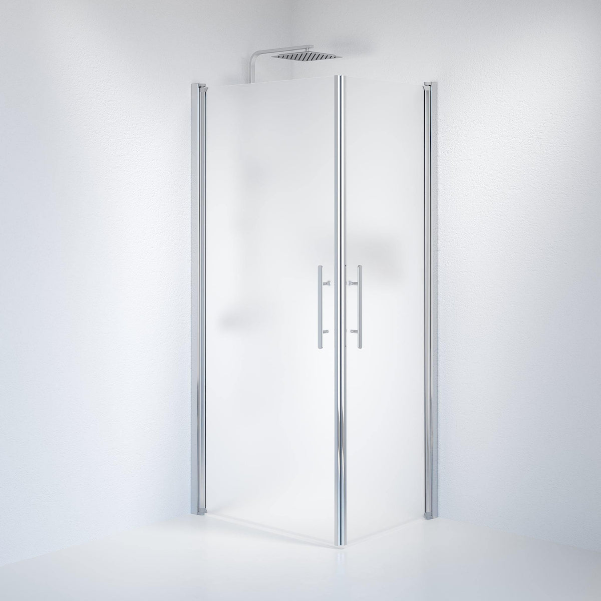 Square - Frosted, Shower Enclosure Set - Code, Matt/Chrome - 90 cm - MASTERSTORE - 8595677121032 - Shower Enclosure Set - Code - 36 - 909 - 60 - 55 - 00 - 8595677121032