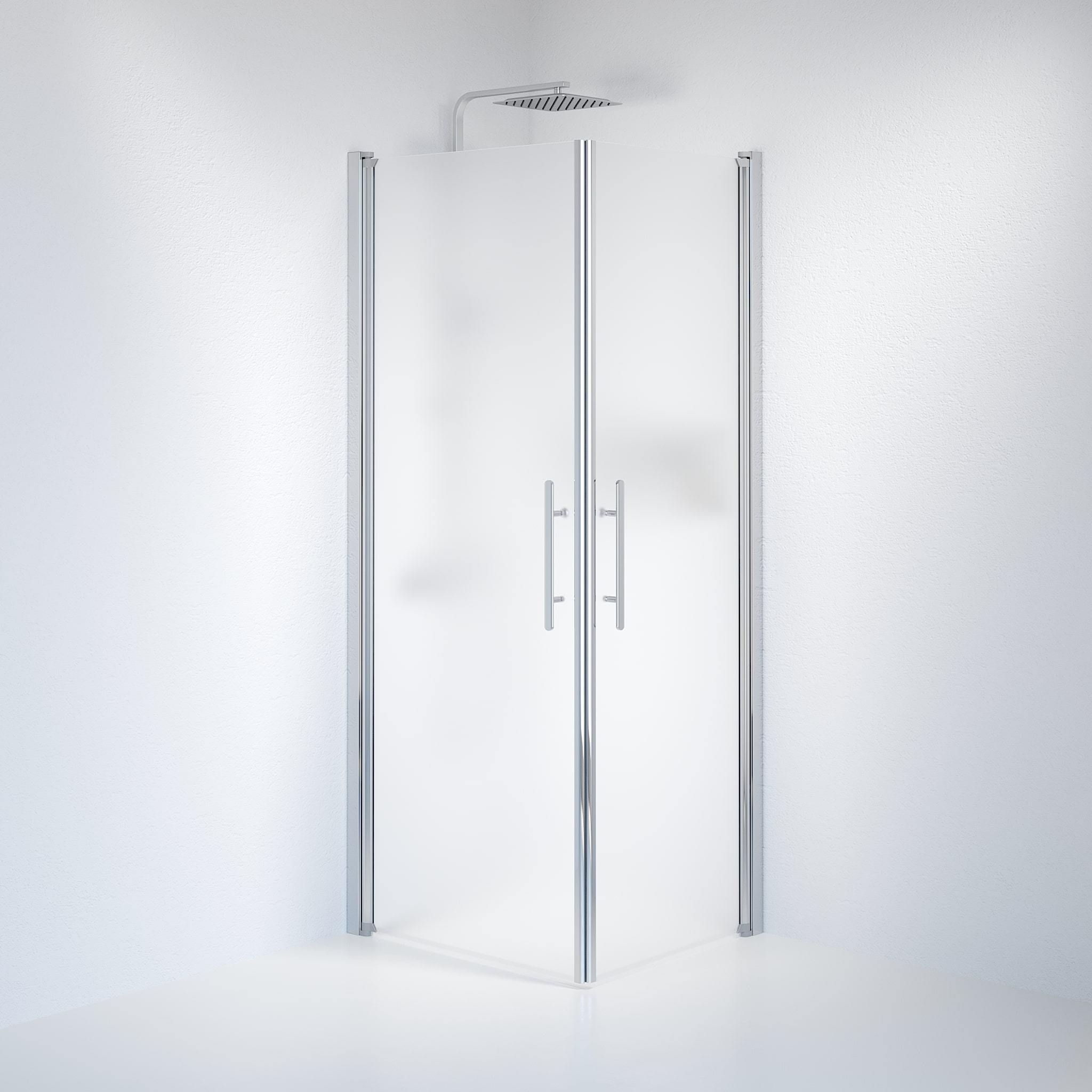 Square - Frosted, Shower Enclosure Set - Code, Matt/Chrome - 90 cm - MASTERSTORE - 8595677121032 - Shower Enclosure Set - Code - 36 - 909 - 60 - 55 - 00 - 8595677121032