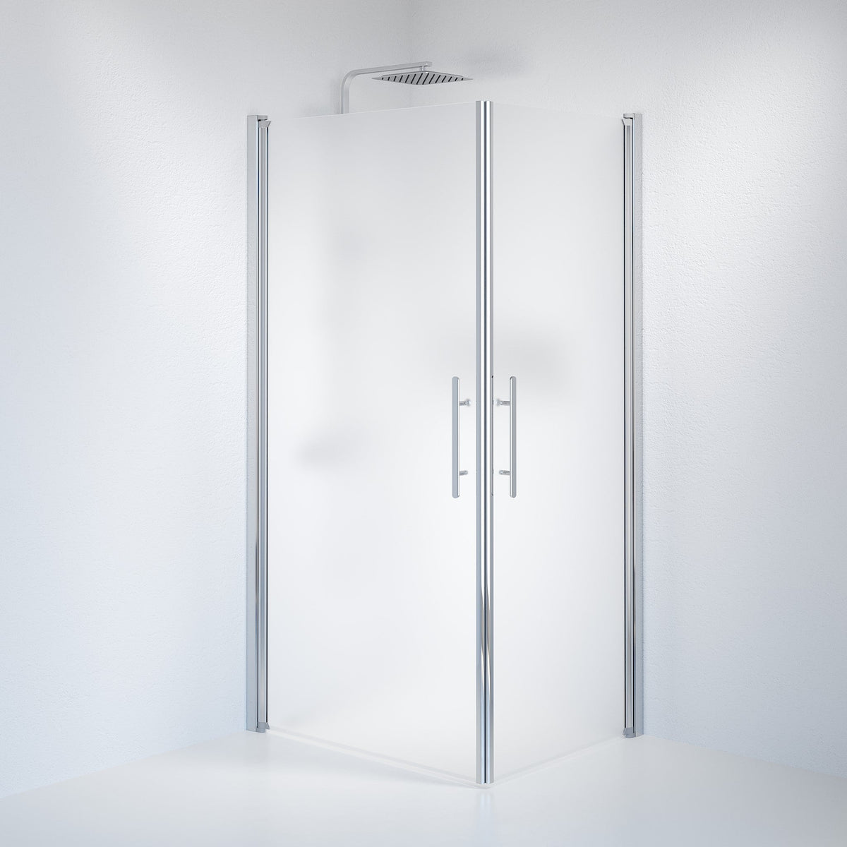 Square - Frosted, Shower Enclosure Set - Code, Matt/Chrome - 90 cm - MASTERSTORE - 8595677121032 - Shower Enclosure Set - Code - 36 - 909 - 60 - 55 - 00 - 8595677121032