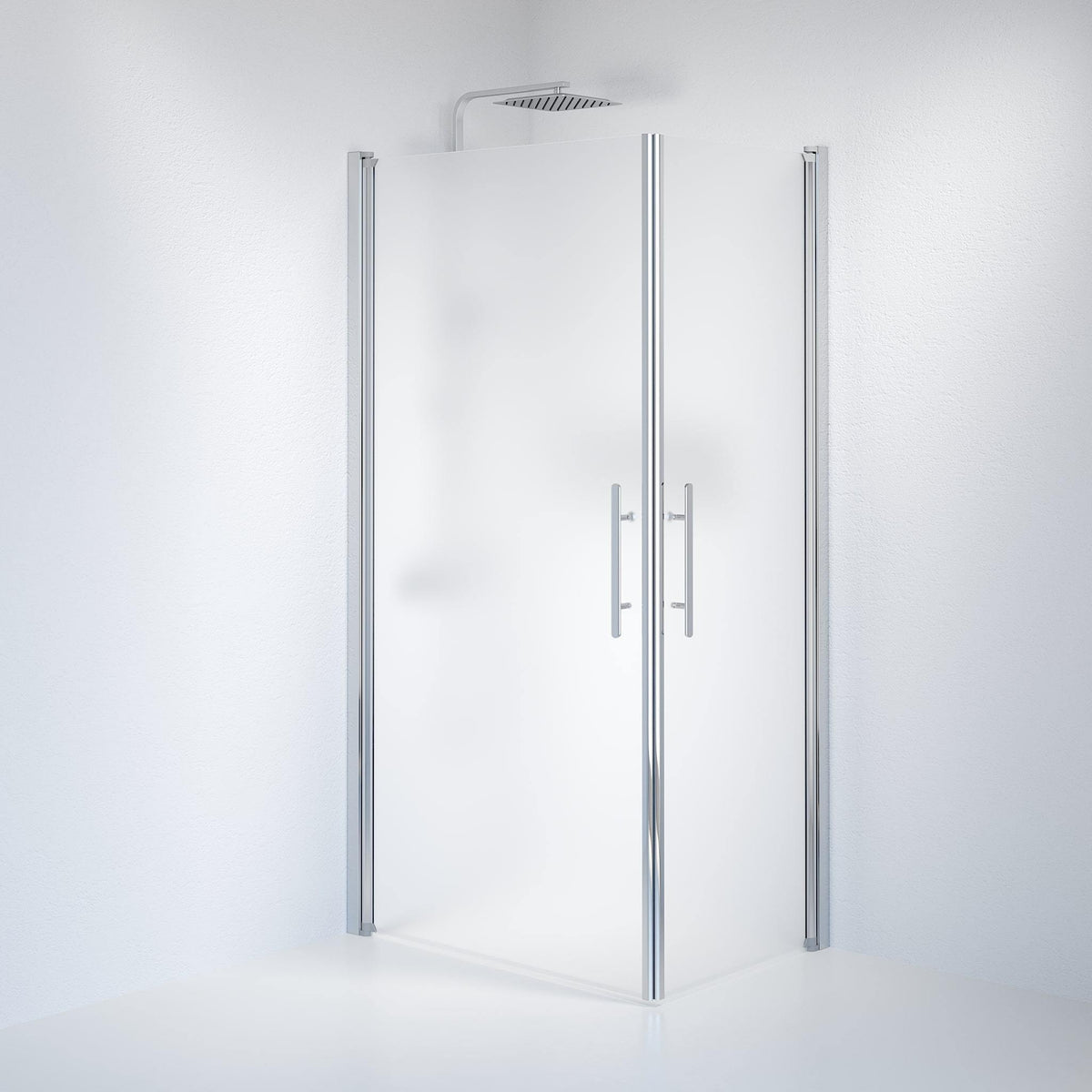 Square - Frosted, Shower Enclosure Set - Code, Matt/Chrome - 90 cm - MASTERSTORE - 8595677121162 - Shower Enclosure Set - Code - 36 - 901 - 60 - 55 - 00 - 8595677121162