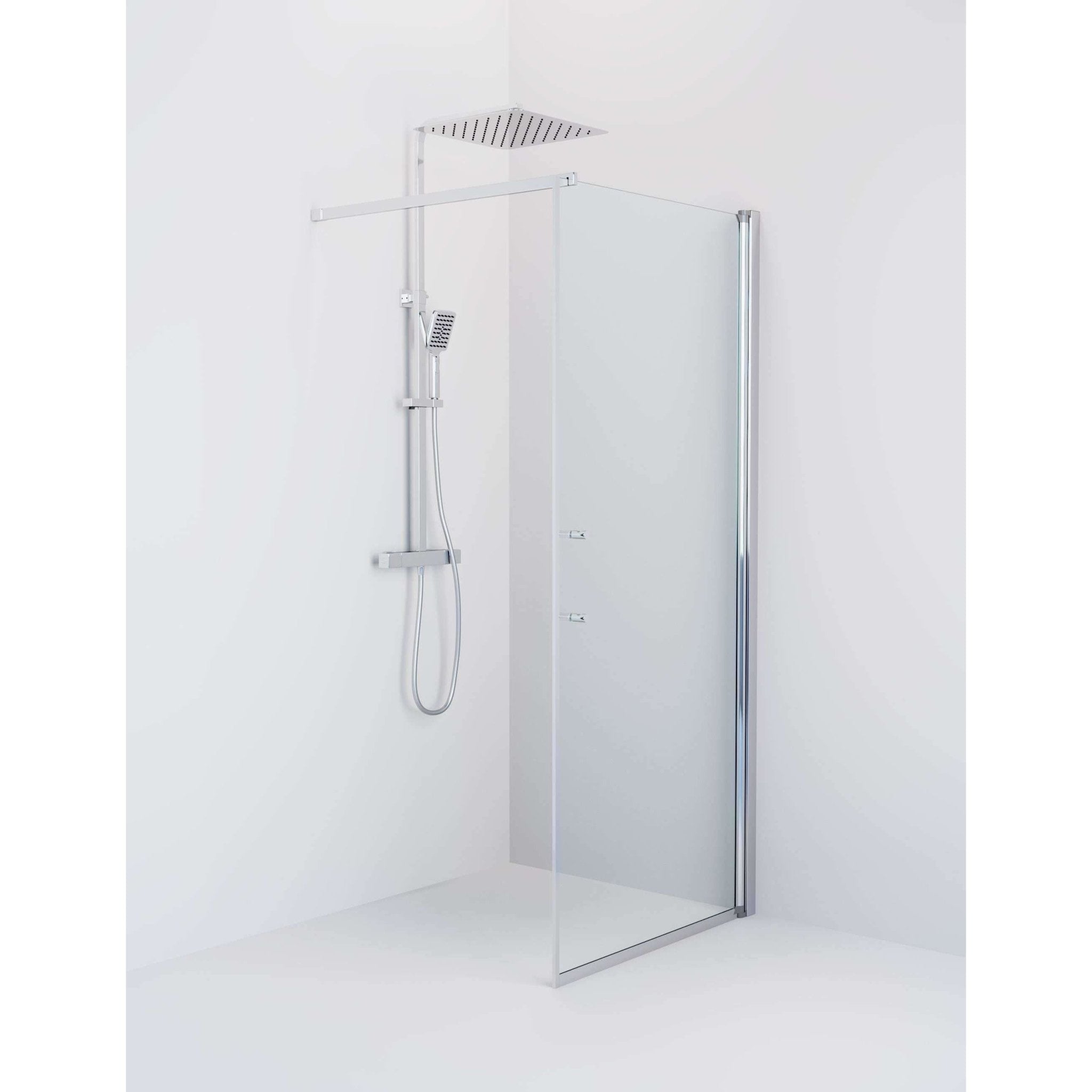Wall - Clear, Shower Enclosure Set - Code, Clear/Chrome - 80 cm - MASTERSTORE - 8595677121537 - Shower Enclosure Set - Code - 39 - 080 - 60 - 50 - 00 - 8595677121537