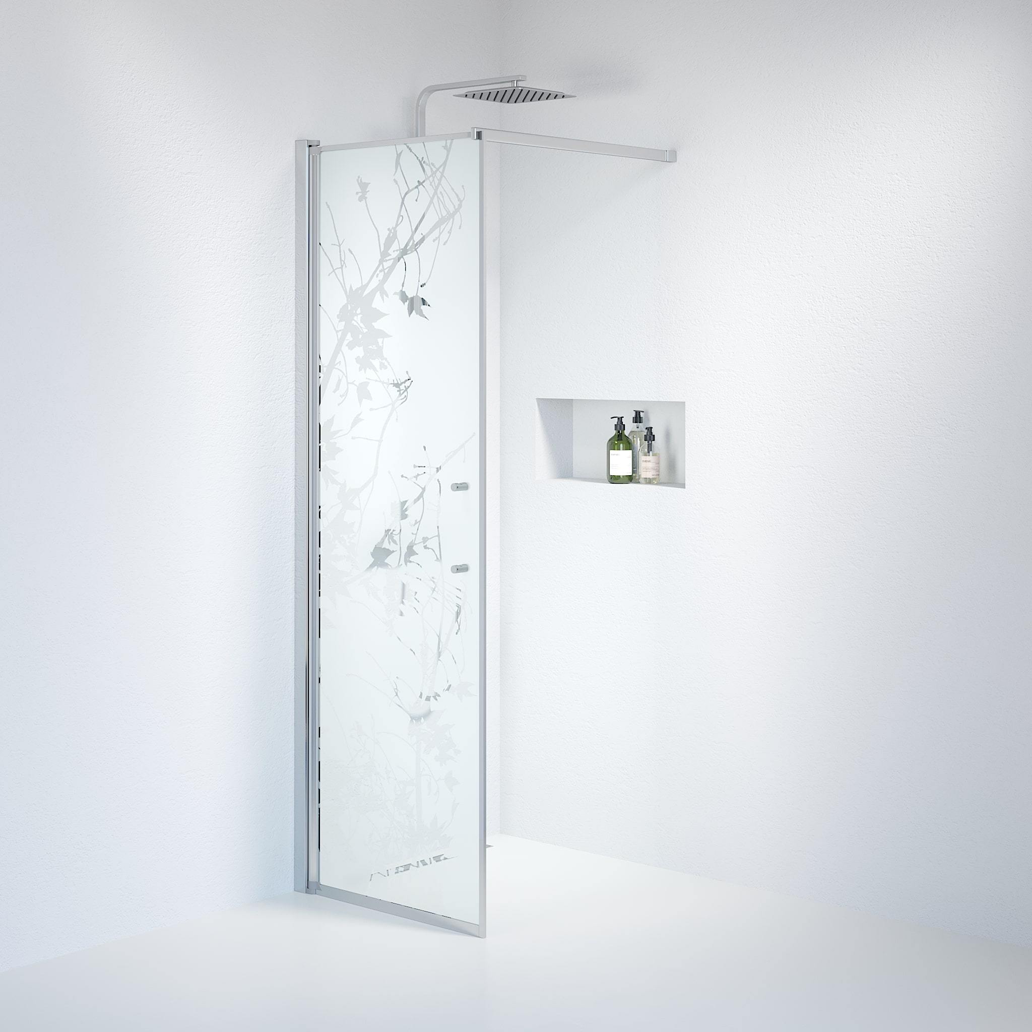 Wall - Decor, Shower Enclosure Set - Code, Decor/Chrome - 80 cm - MASTERSTORE - 8595677121544 - Shower Enclosure Set - Code - 39 - 080 - 60 - 54 - 00 - 8595677121544
