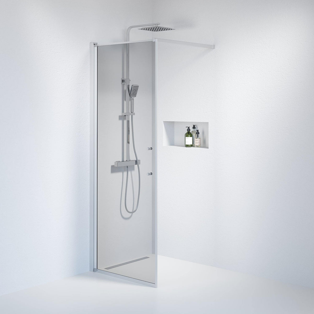 Wall - Smoked, Shower Enclosure Set - Code, Smoked/Satin - 80 cm - MASTERSTORE - 8595677121605 - Shower Enclosure Set - Code - 39 - 080 - 67 - 56 - 00 - 8595677121605