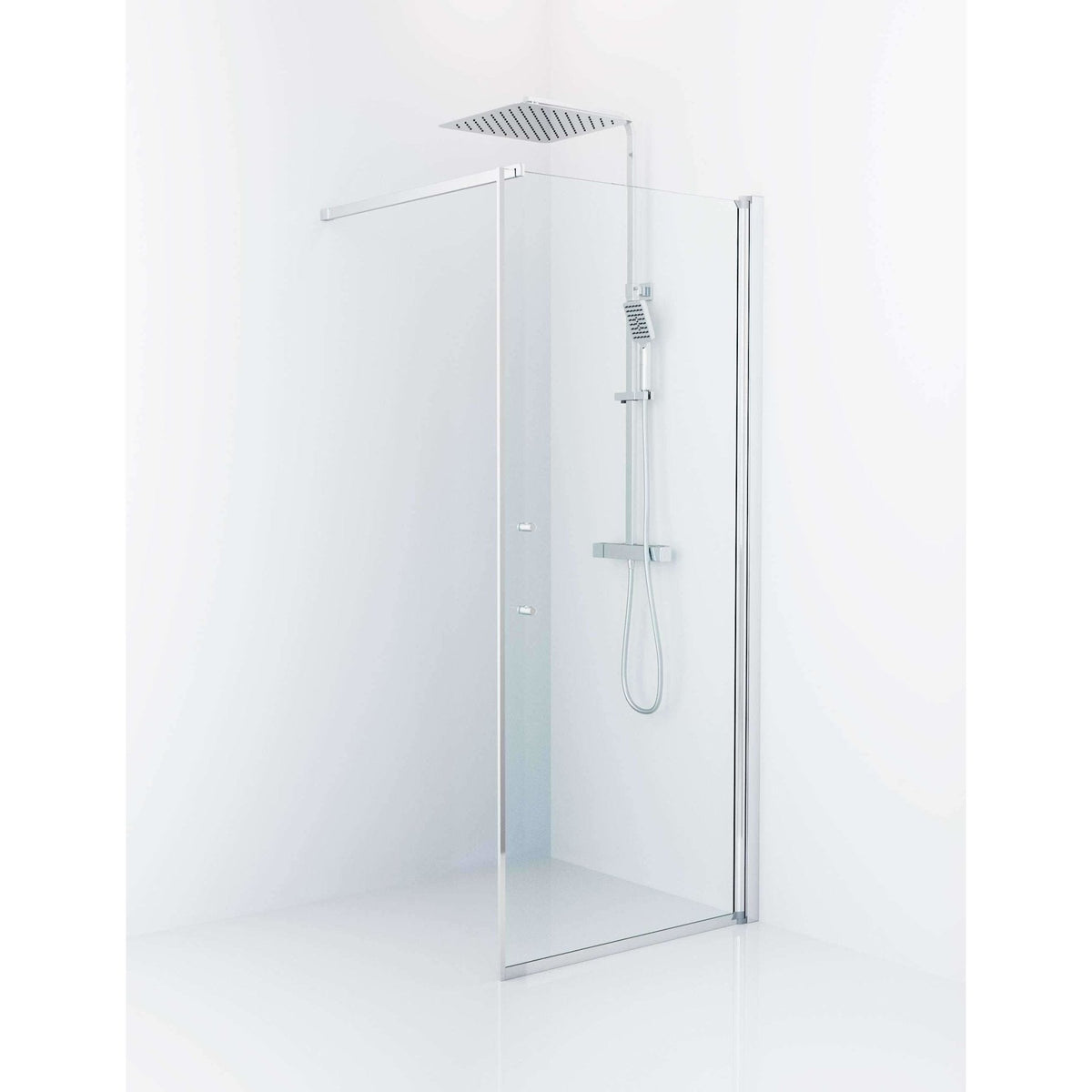 Wall - Clear, Shower Enclosure Set - Code, Clear/Chrome - 100 cm - MASTERSTORE - 8595677121797 - Shower Enclosure Set - Code - 39 - 100 - 60 - 50 - 00 - 8595677121797