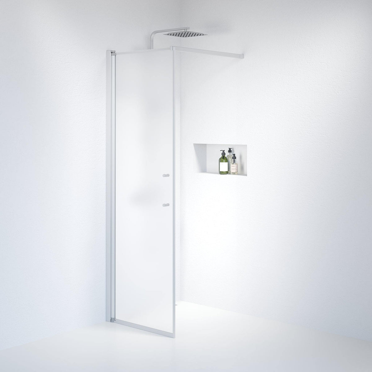 Wall - Frosted, Shower Enclosure Set - Code, Matt/Satin - 100 cm - MASTERSTORE - 8595677121858 - Shower Enclosure Set - Code - 39 - 100 - 67 - 55 - 00 - 8595677121858