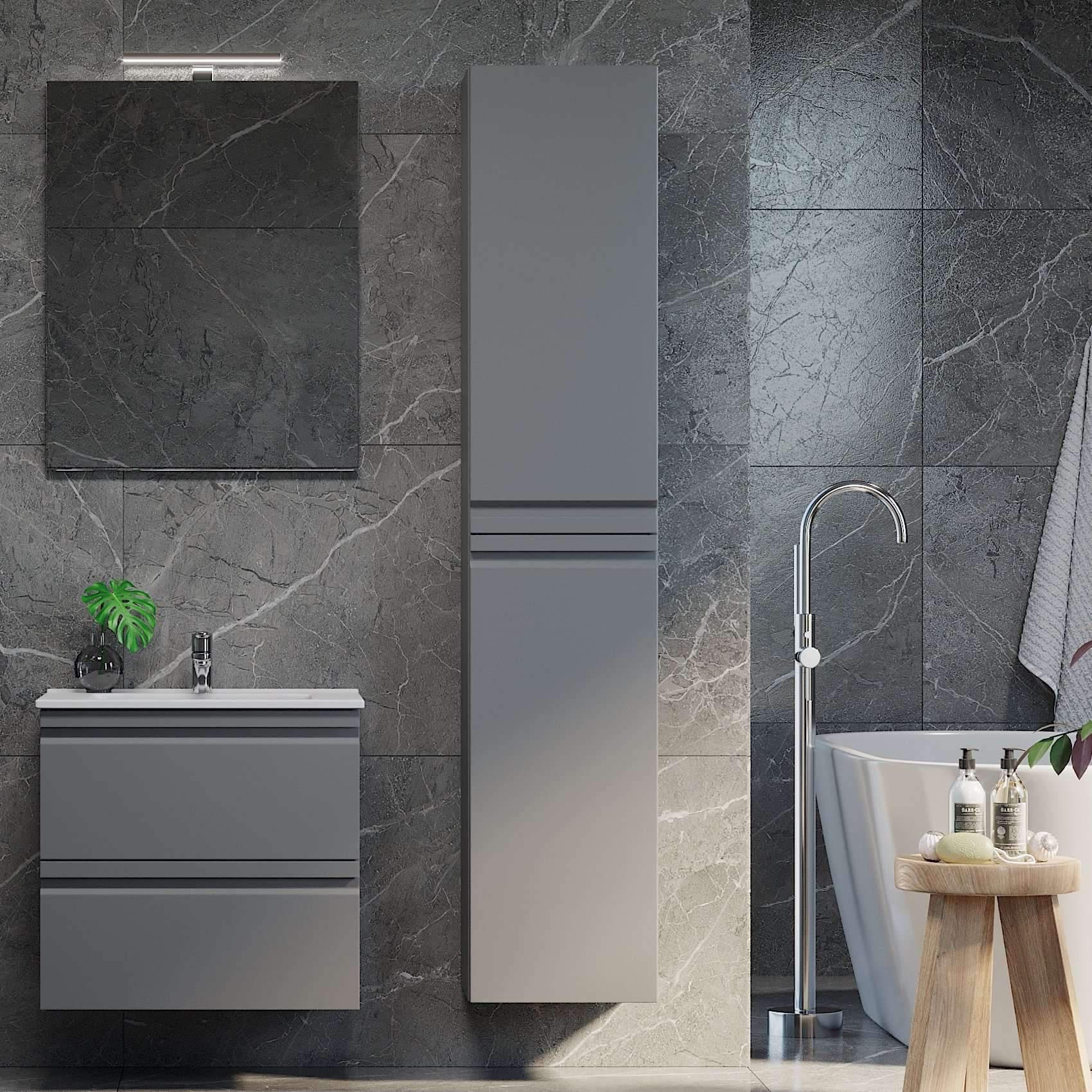 Klokkarvik, Furniture Set - High Cabinet, White Mat - 35 cm - MASTERSTORE - 8595677128277 - Furniture Set - Code - 74-035-01-01-00 - 8595677128277