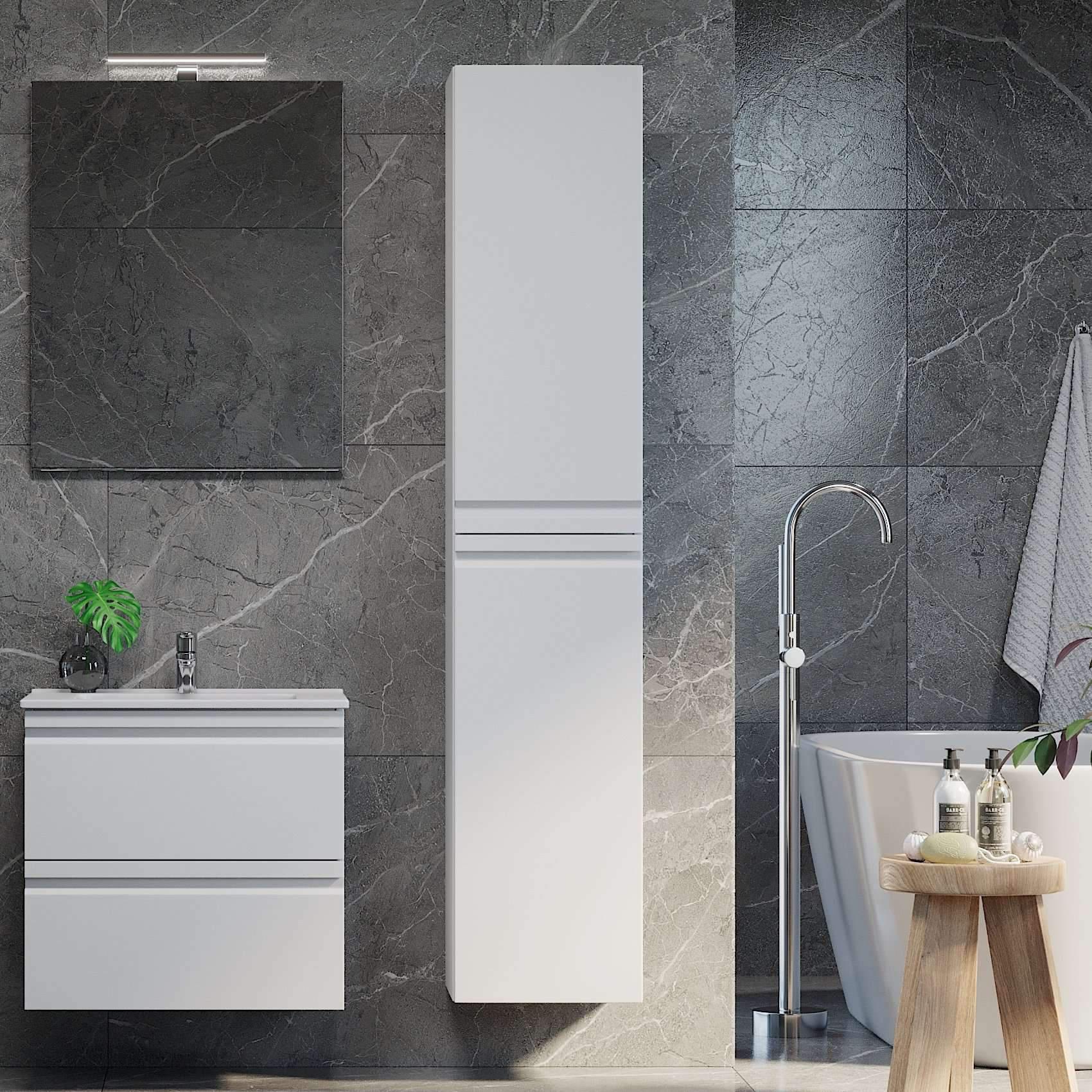 Klokkarvik, Furniture Set - High Cabinet, Black Mat - 35 cm - MASTERSTORE - 8595677128284 - Furniture Set - Code - 74-035-01-02-00 - 8595677128284
