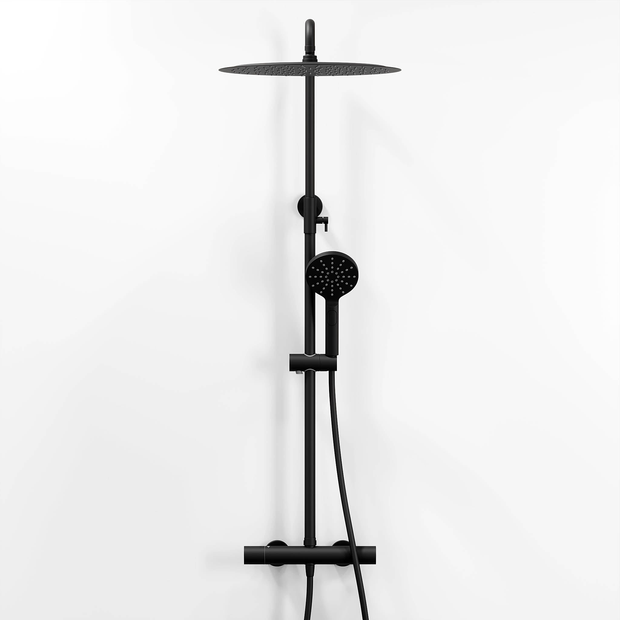 Dragør, Shower Tube Set, Black Mat - 16 cm - MASTERSTORE - 8595677128932 - Showersystem - 31-120-09-63-00 - 8595677128932
