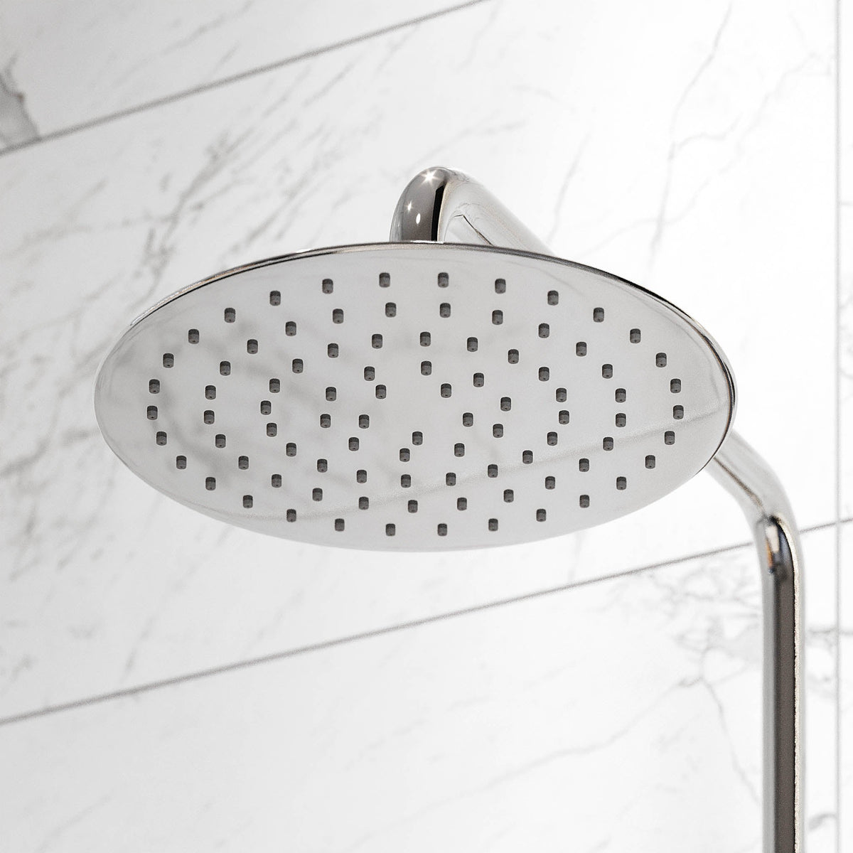 Shower system with thermostatic mixer 150mm C/C - Ø250 mm overhead shower, hand shower - chrome - Dragør - MASTERSTORE - 8595677129137 - Showersystem - 31-120-05-60-00 - 8595677129137