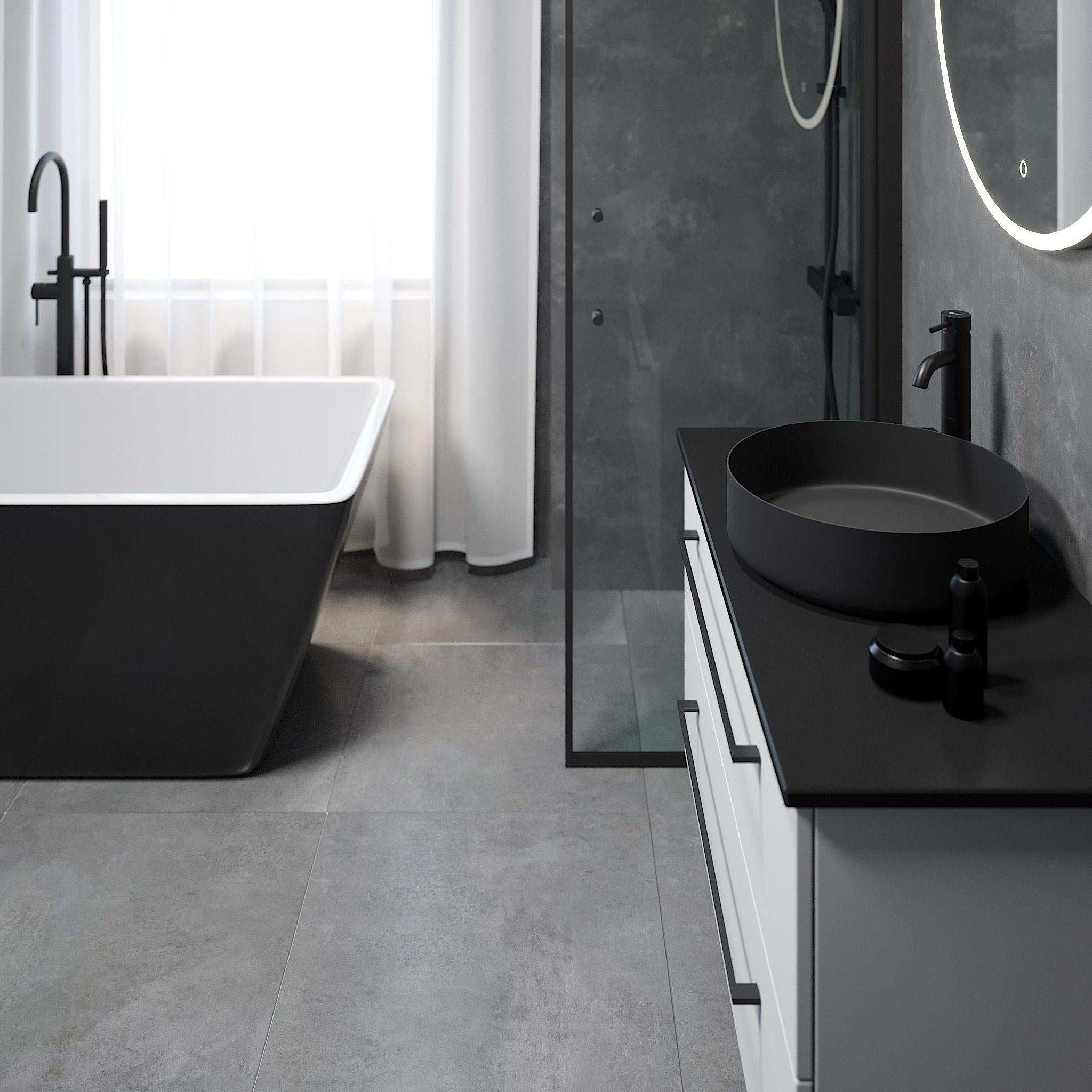 Ljørdal, Wash Basin, Black Mat - 40 cm - MASTERSTORE - 8595677129151 - Wash Basin - 06 - 040 - 16 - 02 - 00 - 8595677129151