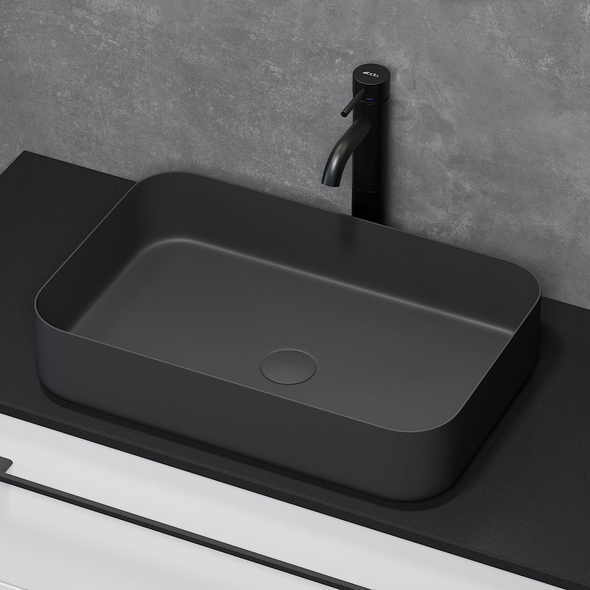 Ljørdal, Wash Basin, Black Mat - 52 cm - MASTERSTORE - 8595677129199 - Wash Basin - 06 - 052 - 18 - 02 - 00 - 8595677129199
