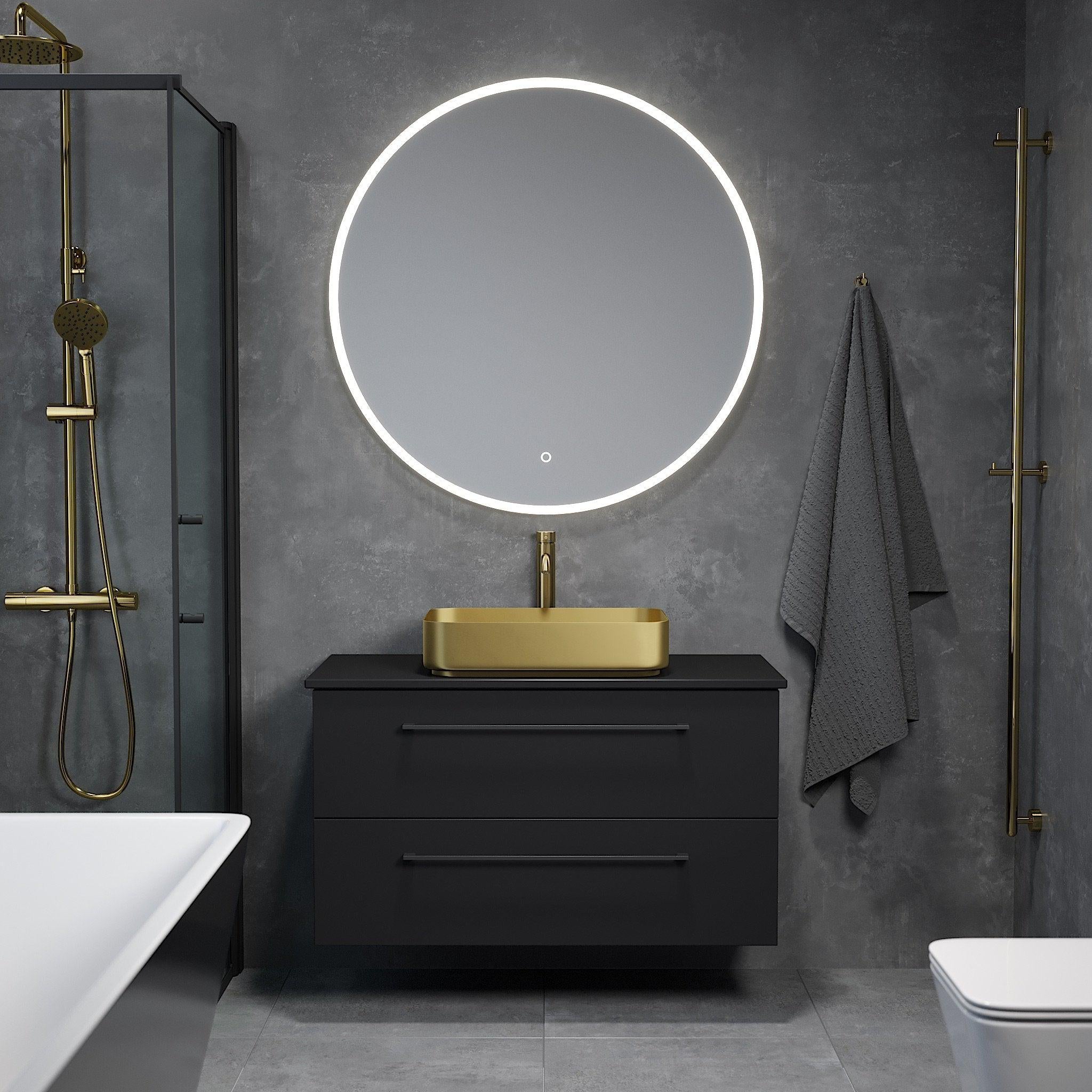 Ljørdal, Wash Basin, Brass Mat - 52 cm - MASTERSTORE - 8595677129205 - Wash Basin - 06 - 052 - 18 - 70 - 00 - 8595677129205