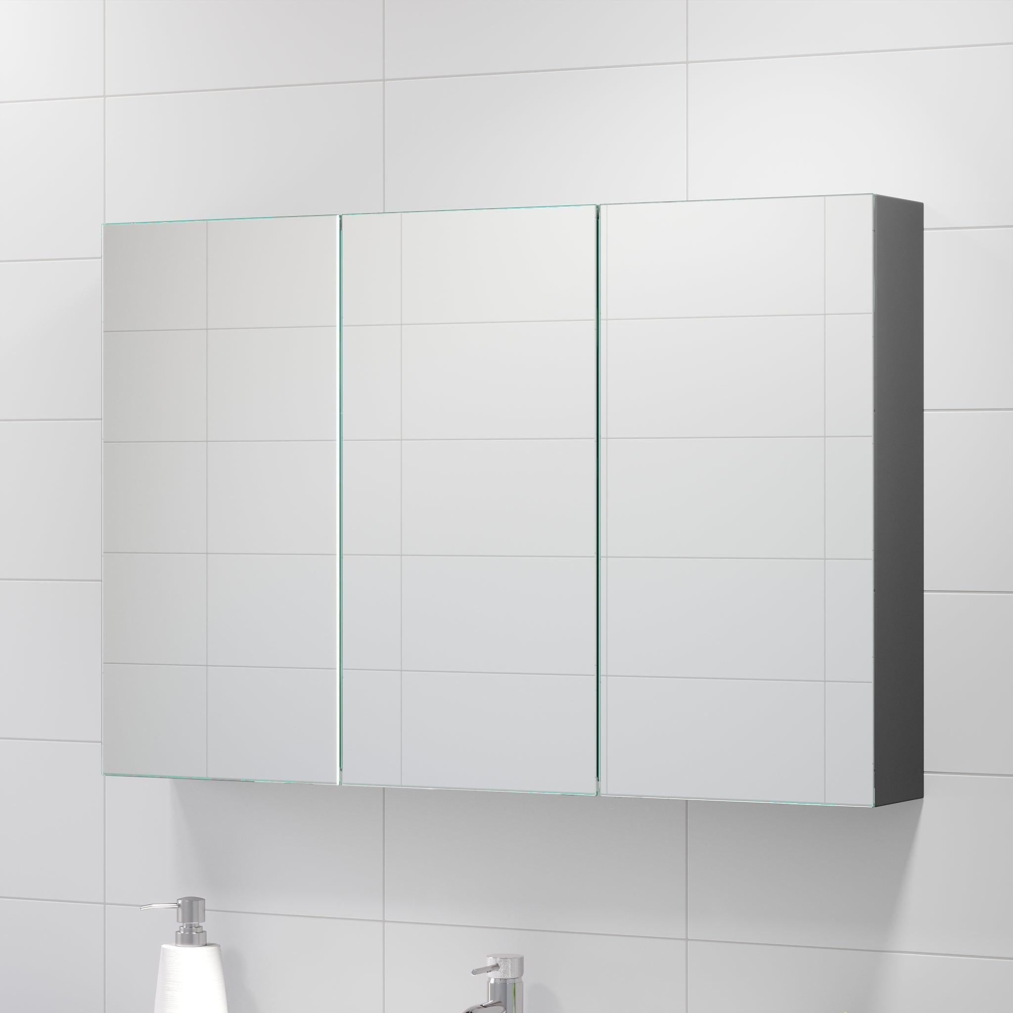 Morgedal, Mirror Cabinet, Grey Anthracite - 60 cm - MASTERSTORE - 8595677129335 - Mirror Cabinet - 02 - 060 - 52 - 03 - 00 - 8595677129335