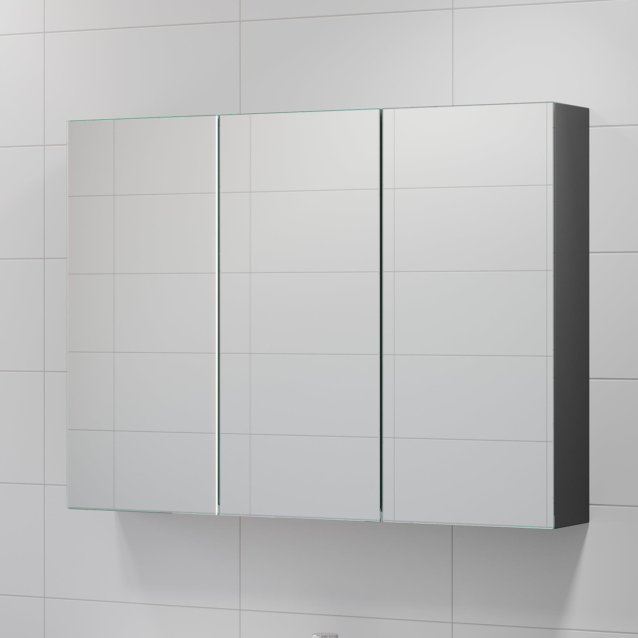 Morgedal, Mirror Cabinet, Grey Anthracite - 60 cm - MASTERSTORE - 8595677129335 - Mirror Cabinet - 02 - 060 - 52 - 03 - 00 - 8595677129335