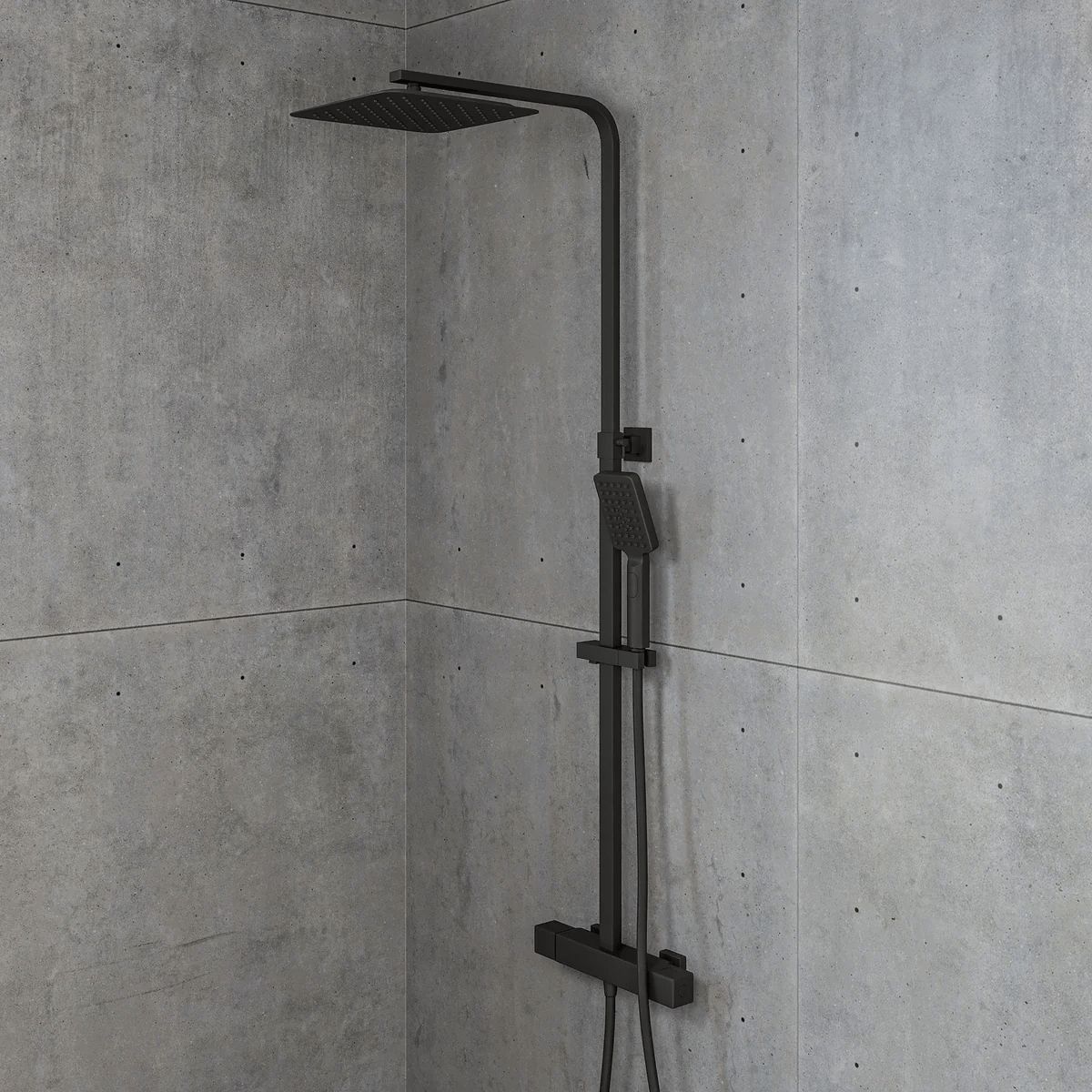 Næsby, Duschrörset, Svart Matt - 29 cm - Takduschset - Næsby, Shower Tube Set, Black Mat - 29 cm - MASTERSTORE - 8595677129397 - Showersystem - 31 - 120 - 08 - 02 - 00 - 8595677129397 -