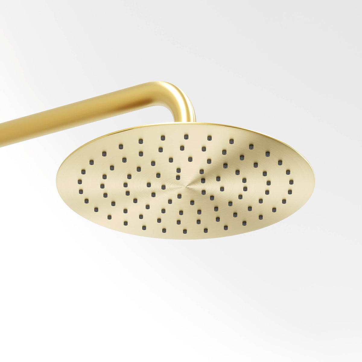 Shower system with thermostatic mixer 150mm C/C - Ø250 mm overhead shower, hand shower - brushed brass - Dragør - MASTERSTORE - 8595677133370 - Showersystem - 31-120-05-70-00 - 8595677133370