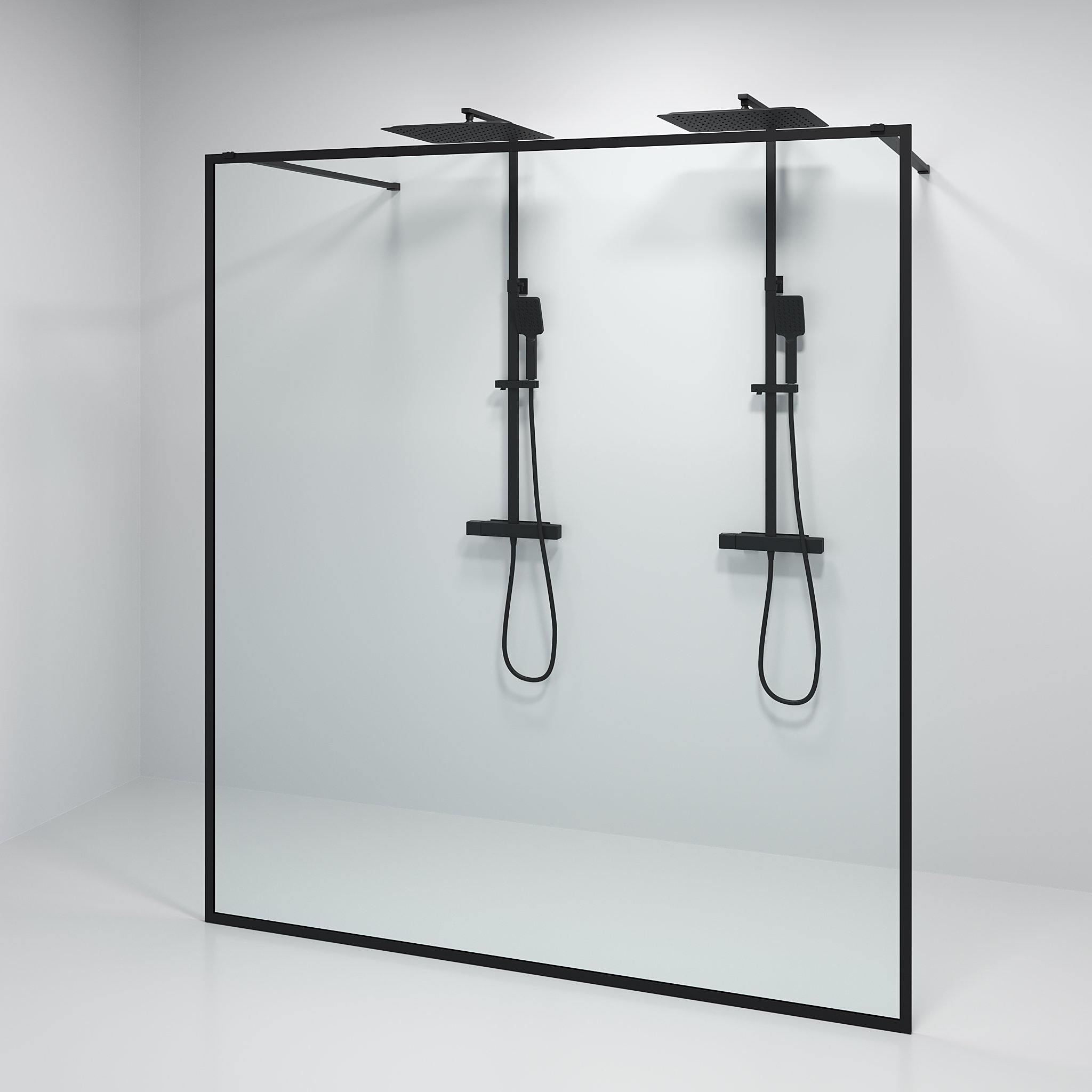 Gotland, Shower Wall, Black Mat - 90 cm - MASTERSTORE - 8595677133448 - Shower Wall - 15 - 090 - 20 - 02 - 00 - 8595677133448